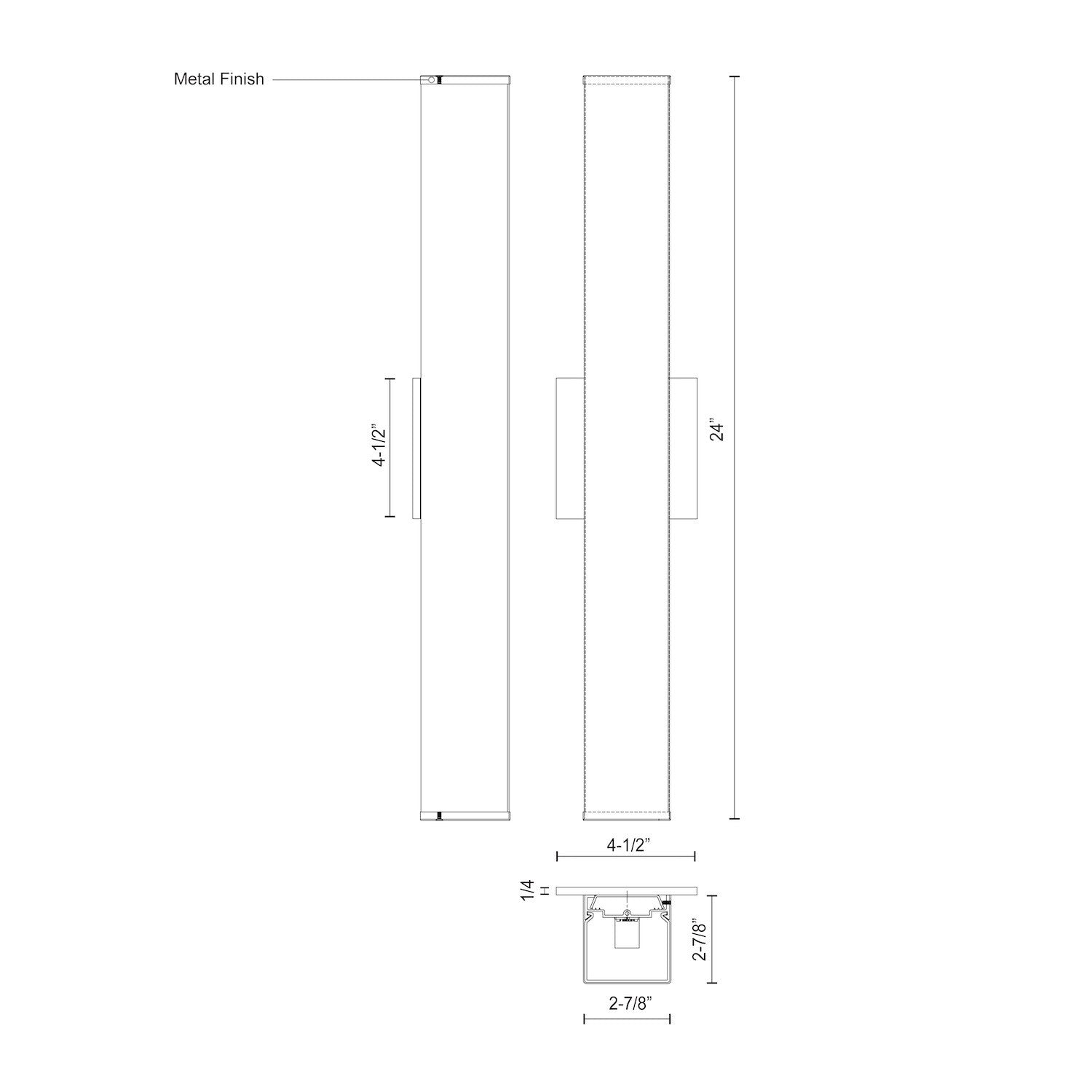 Jane 24-in Aluminum Vanity Light