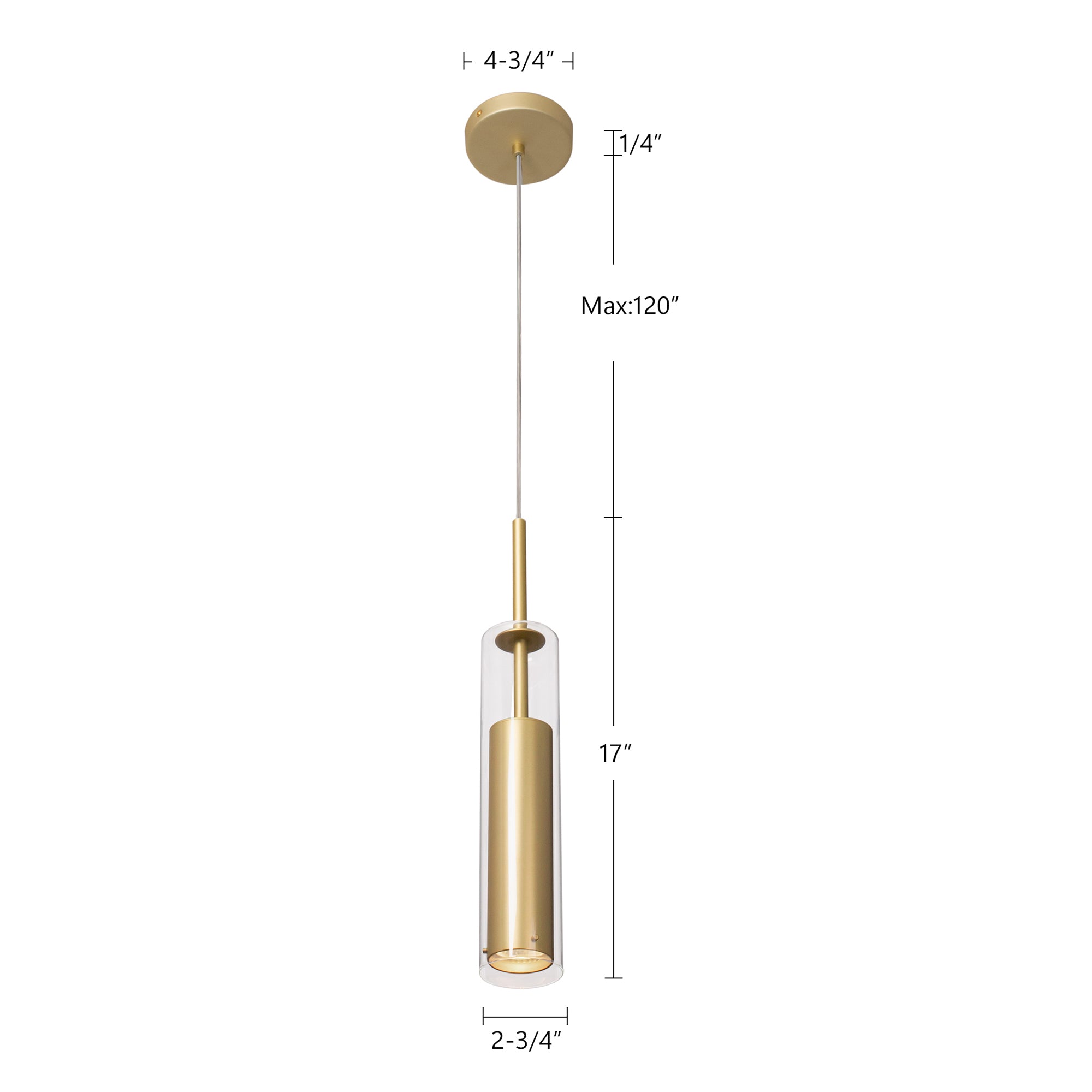 Jarvis 3-in Steel Pendant