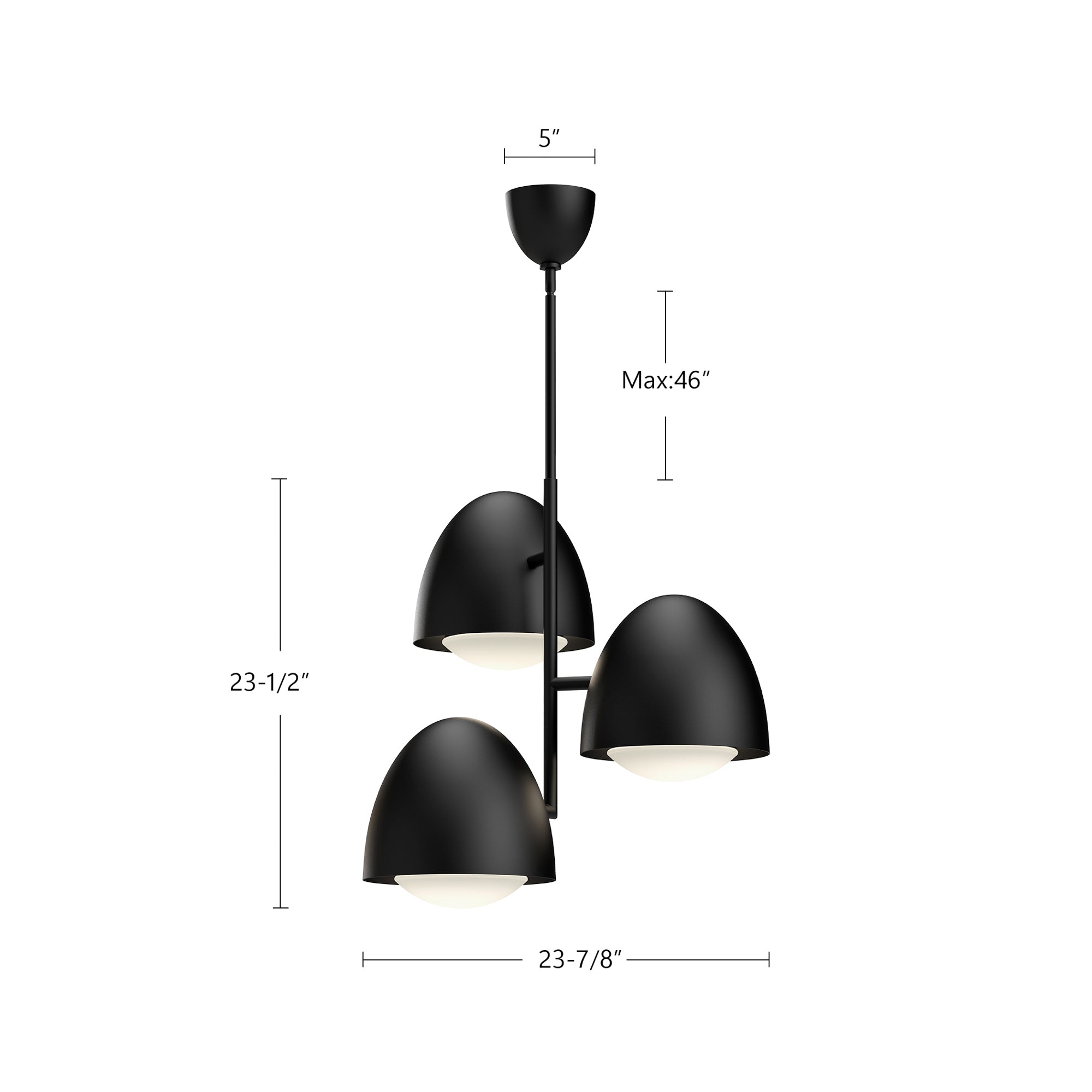 Kenji 24-in Steel Chandelier