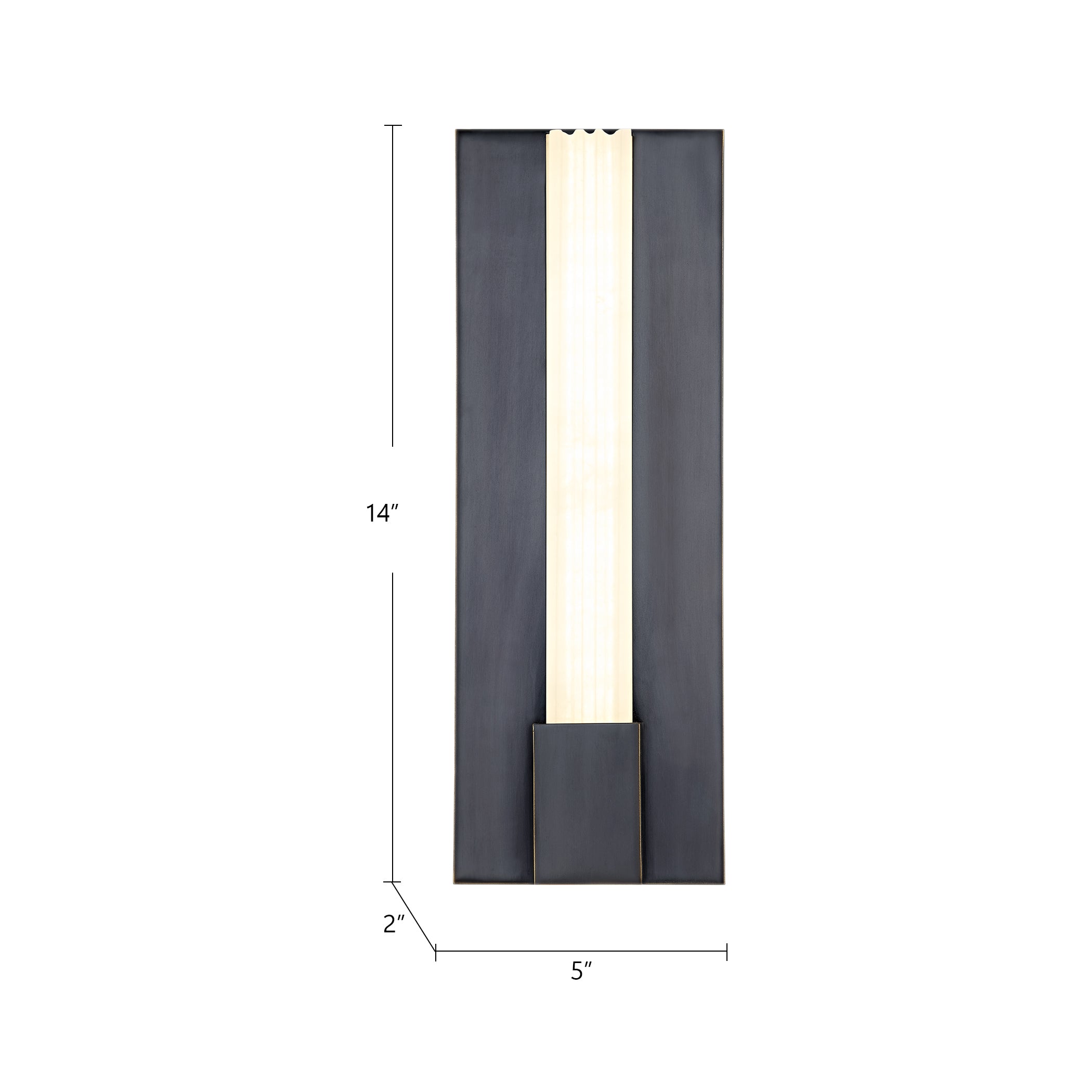 Kismet 14-in Steel Vanity Light