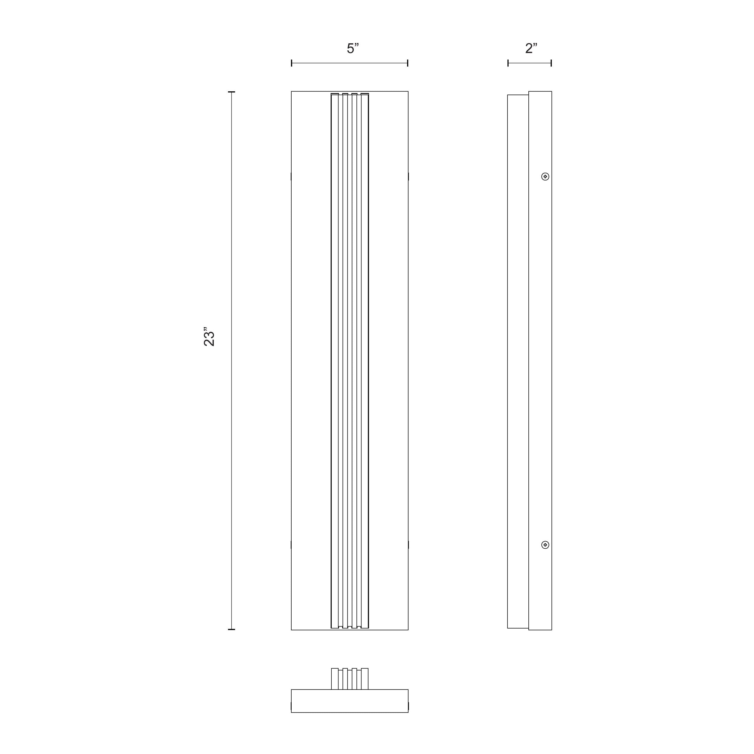 Kismet 23-in Steel Vanity Light