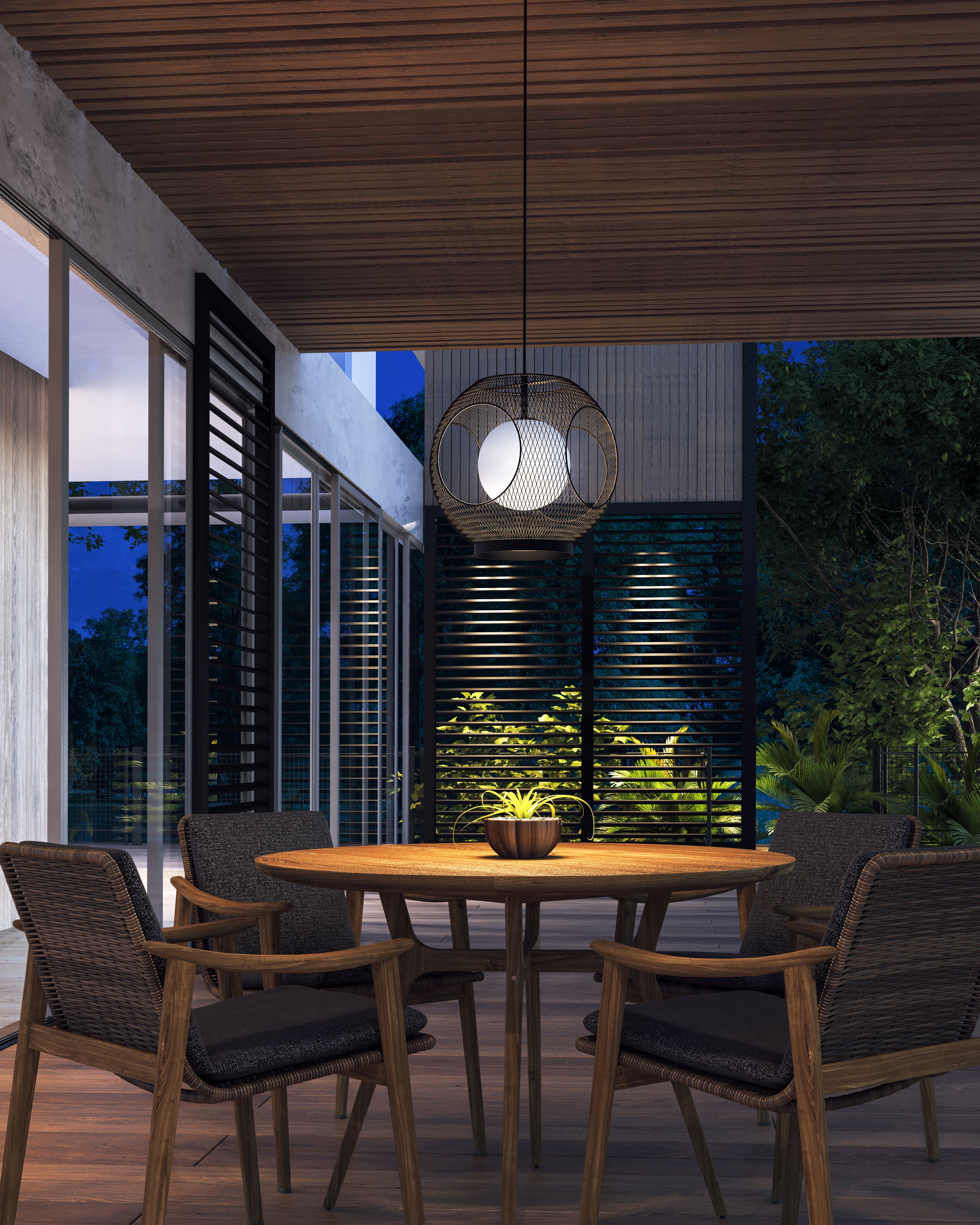 Kona 13-in Aluminum Outdoor Pendant