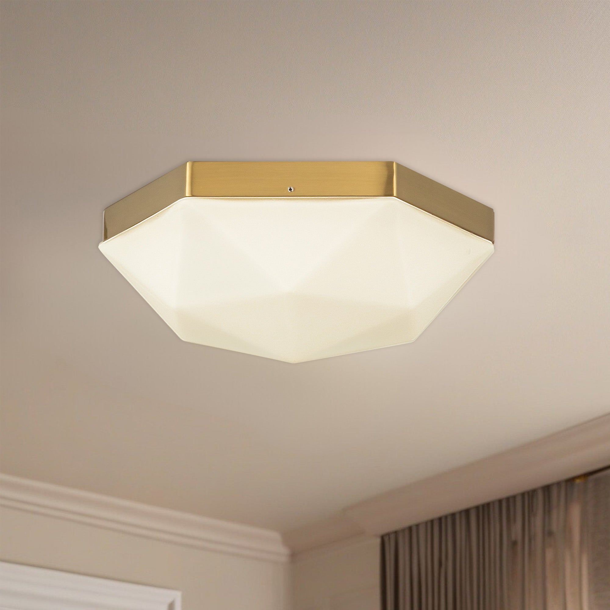 Krysta 12-in Steel Flush Mount
