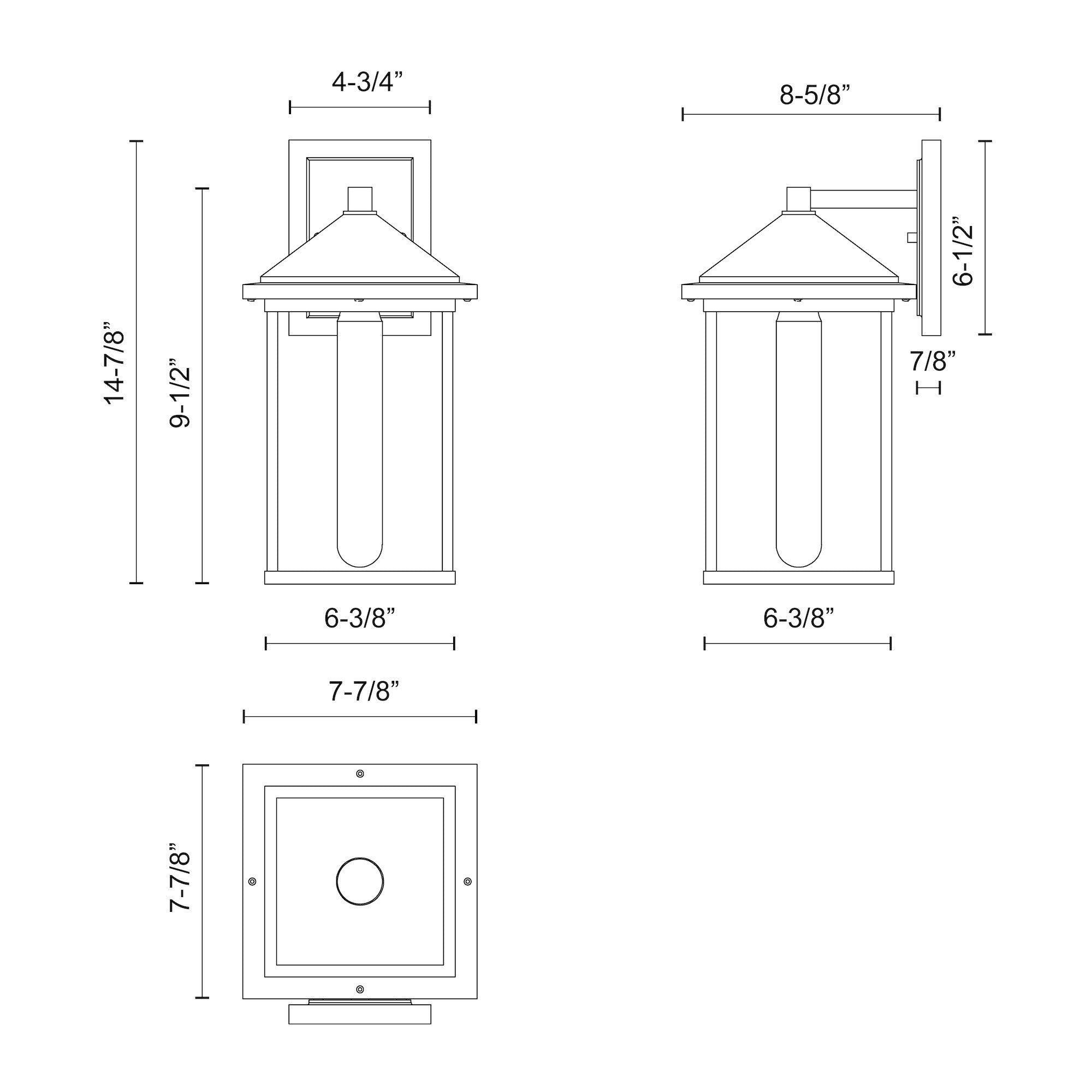 Larchmont 9-in Steel Outdoor Wall Sconce