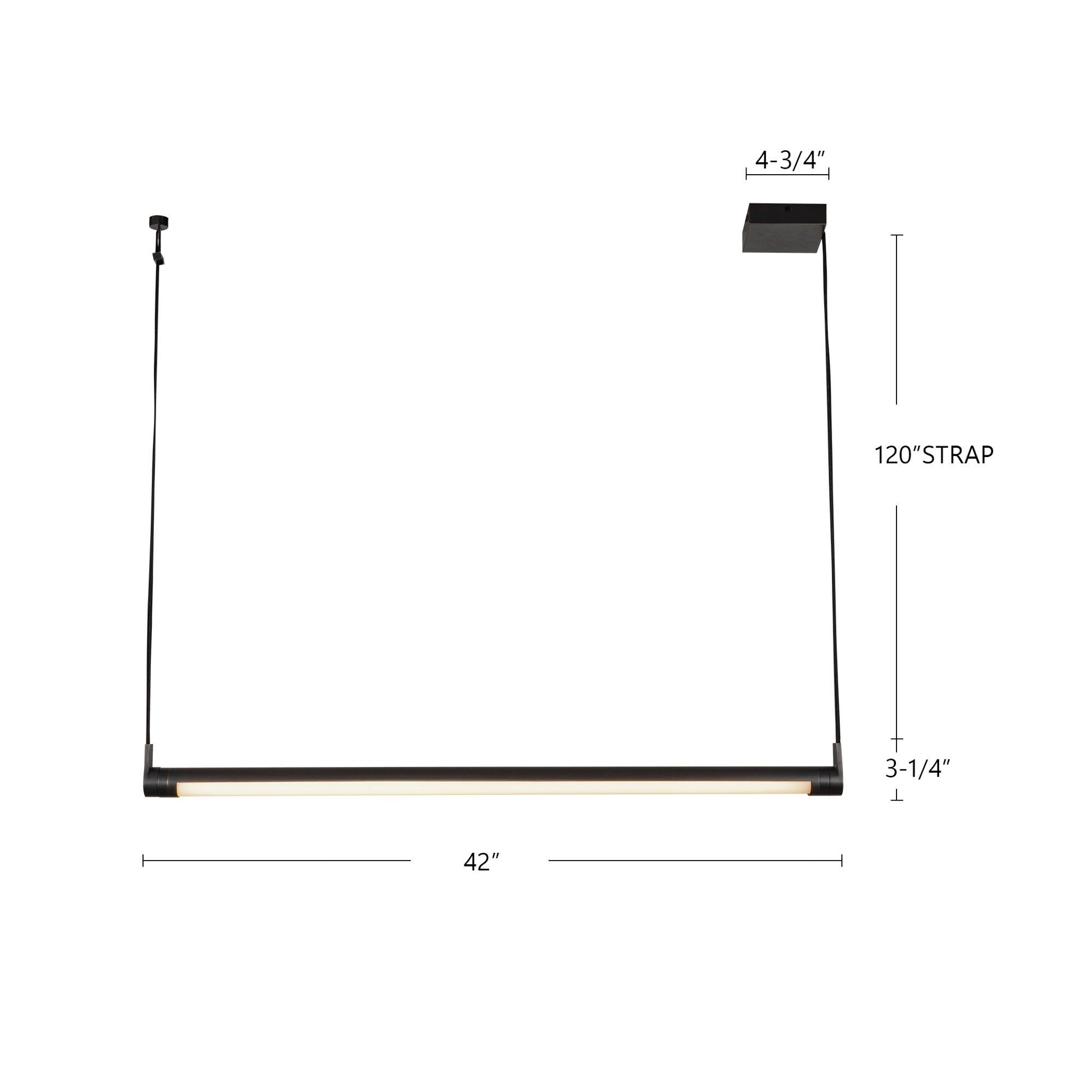 Laurence 41-in Steel Linear Pendant