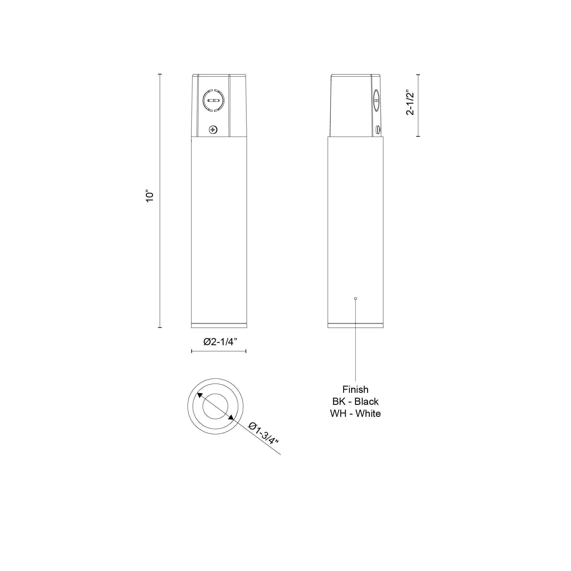 Lorna 10-in (2-in Dia.) Aluminum Flush Mount