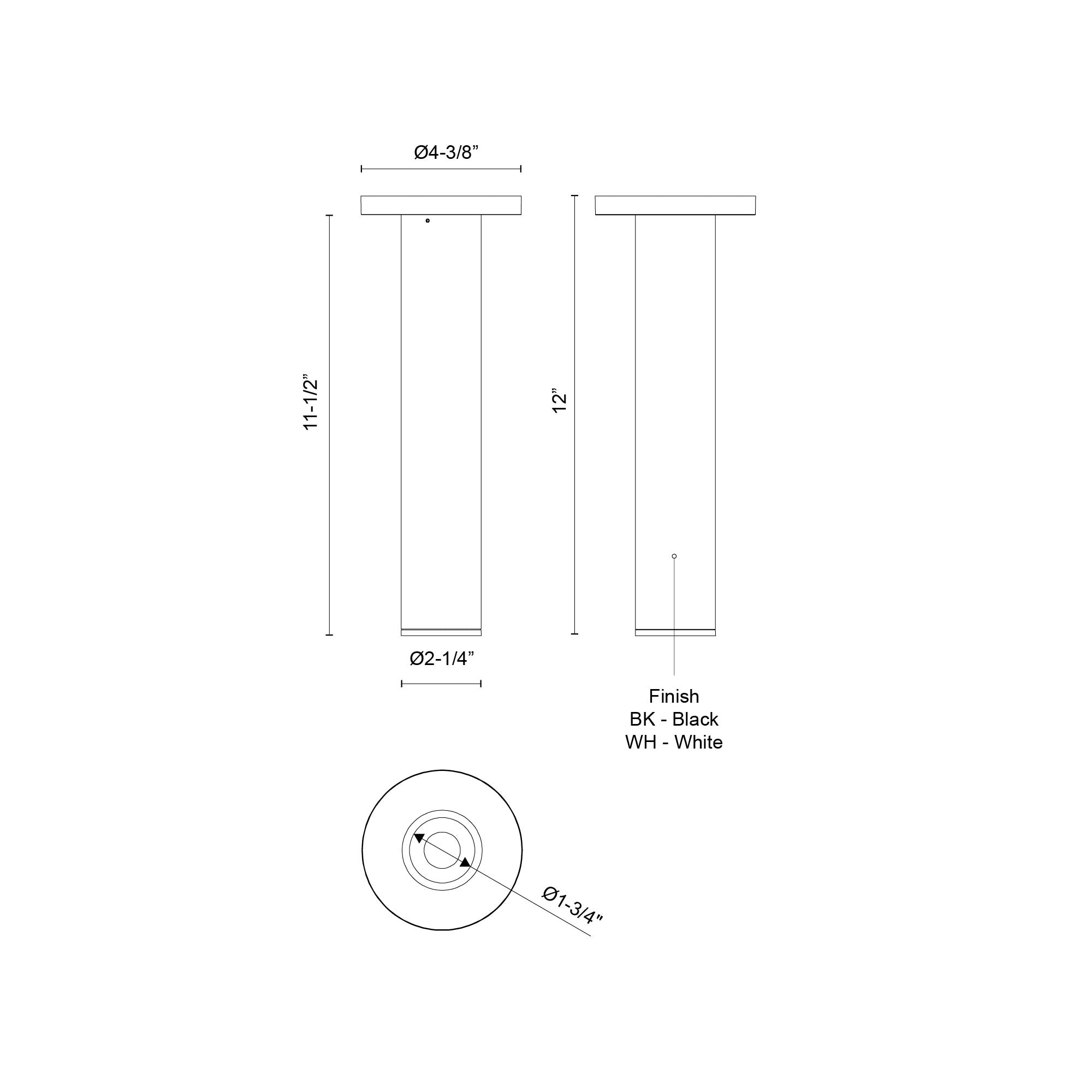 Lorna 12-in (2-in Dia.) Aluminum Flush Mount