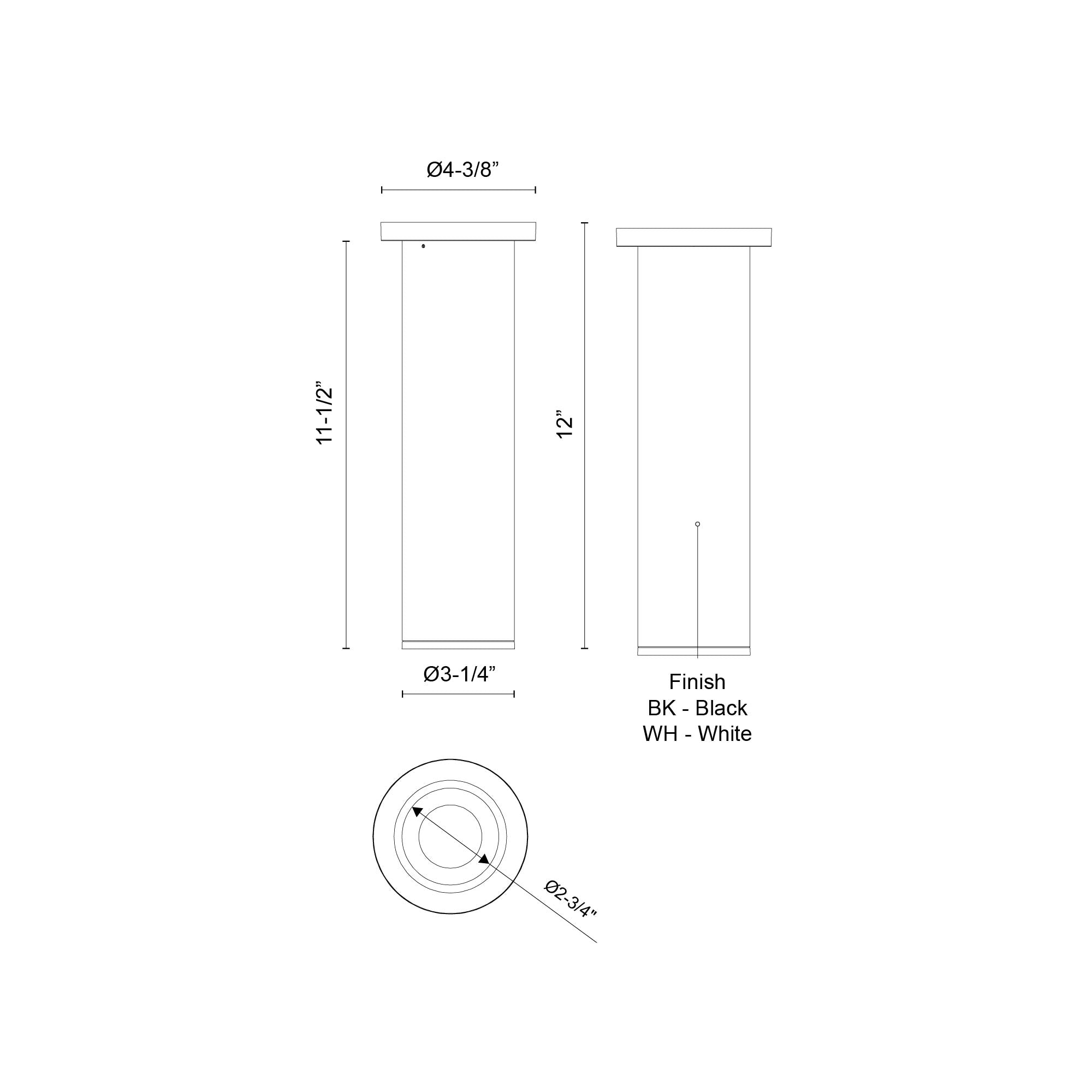 Lorna 12-in (3-in Dia.) Aluminum Flush Mount