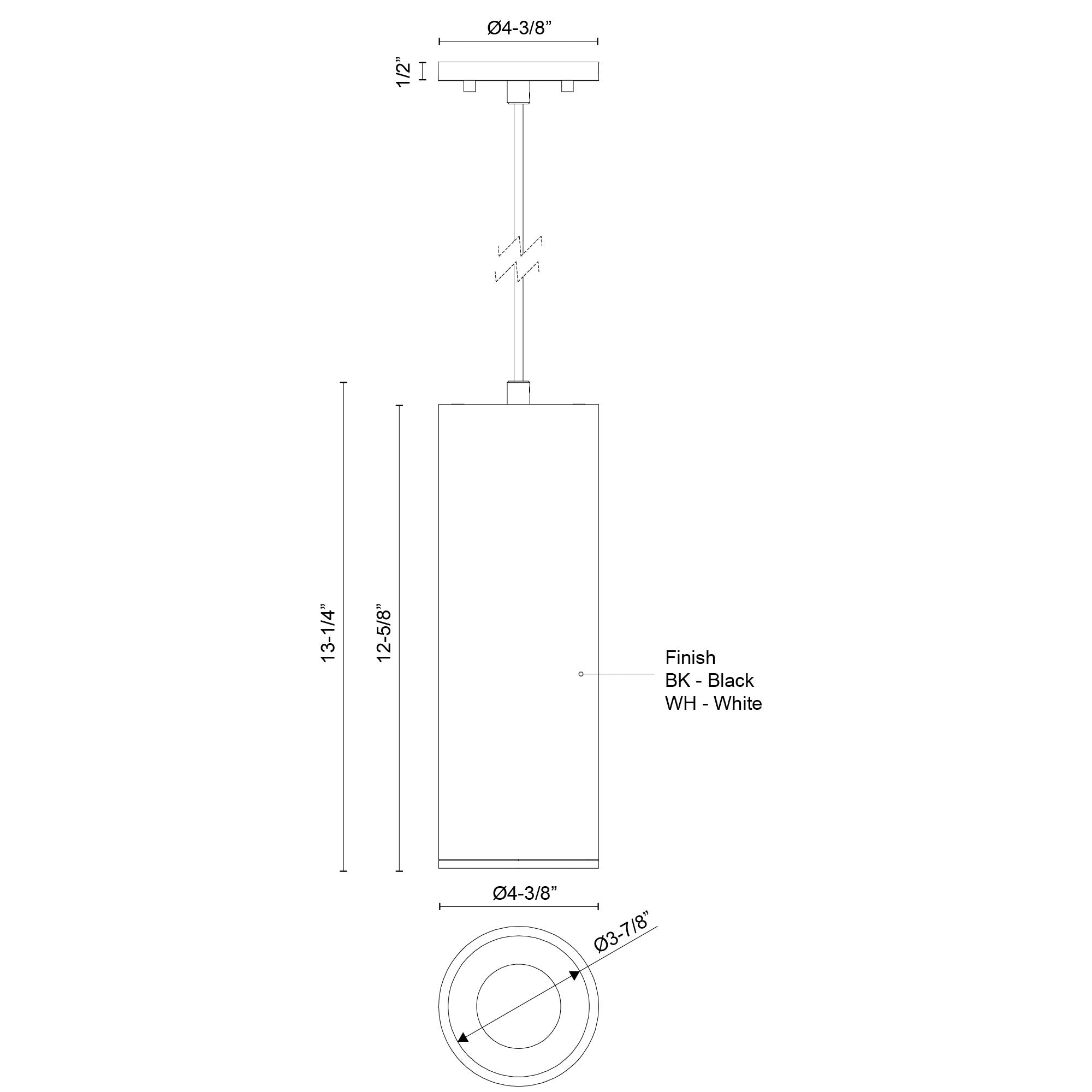 Lorna 13-in Tall Cylinder Damp-Rated LED Pendant (4-in Dia.)