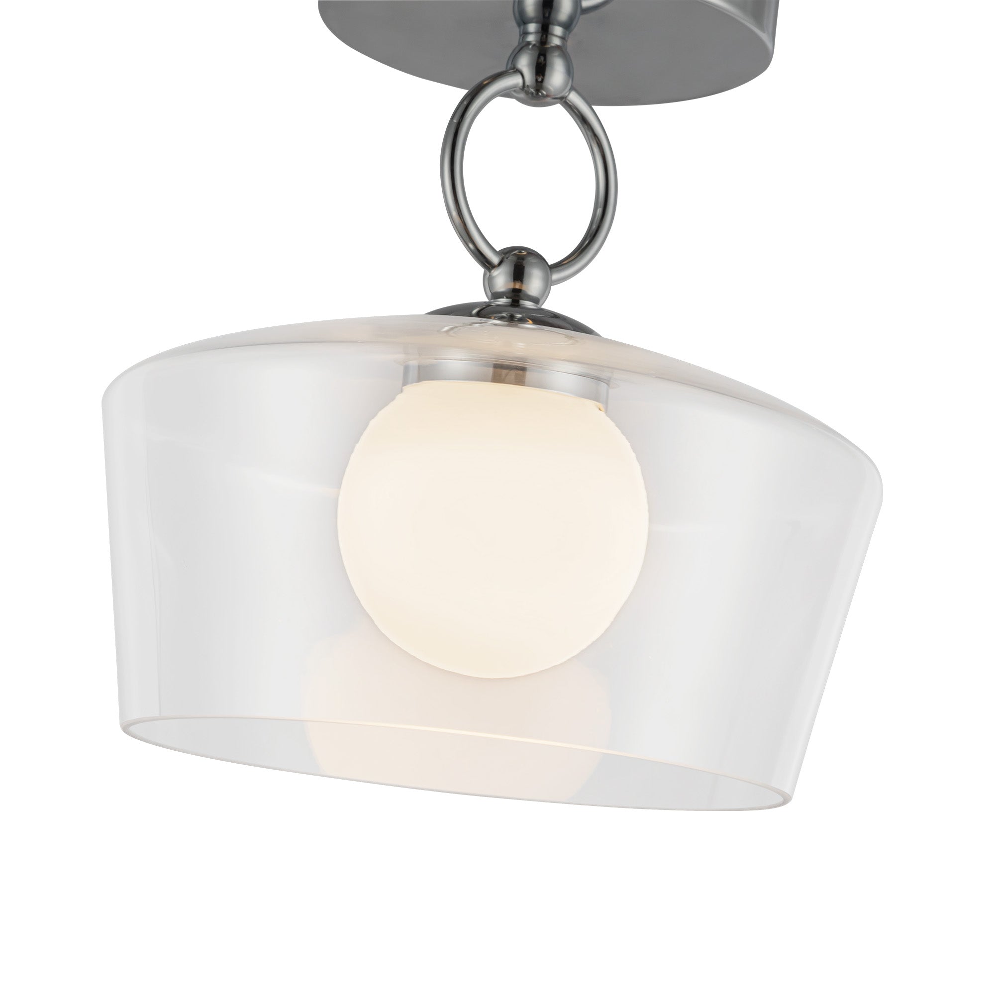 Leota 8-in Steel Semi-Flush Mount