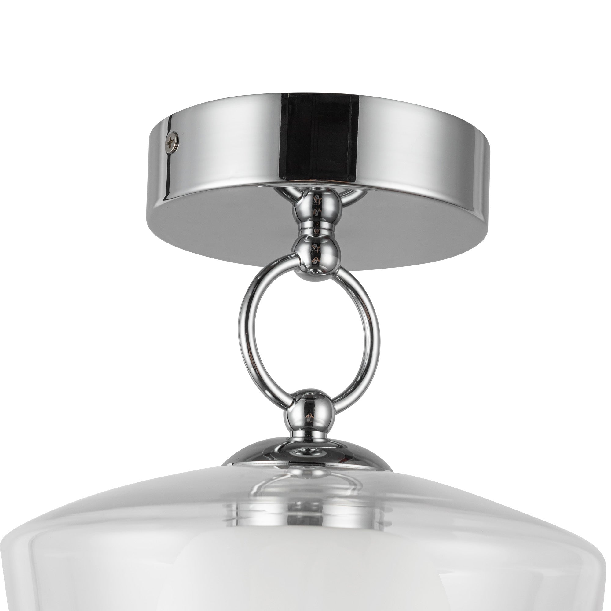 Leota 8-in Steel Semi-Flush Mount