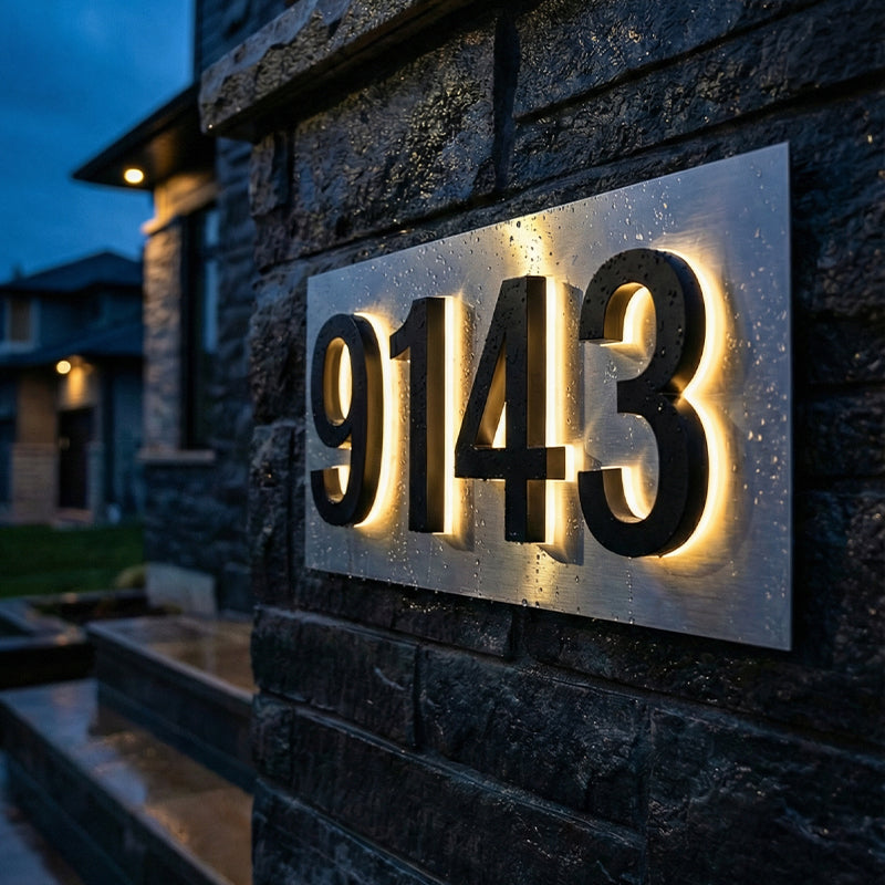 Illuminated Address Numbers - ABS Polymer - 2700K