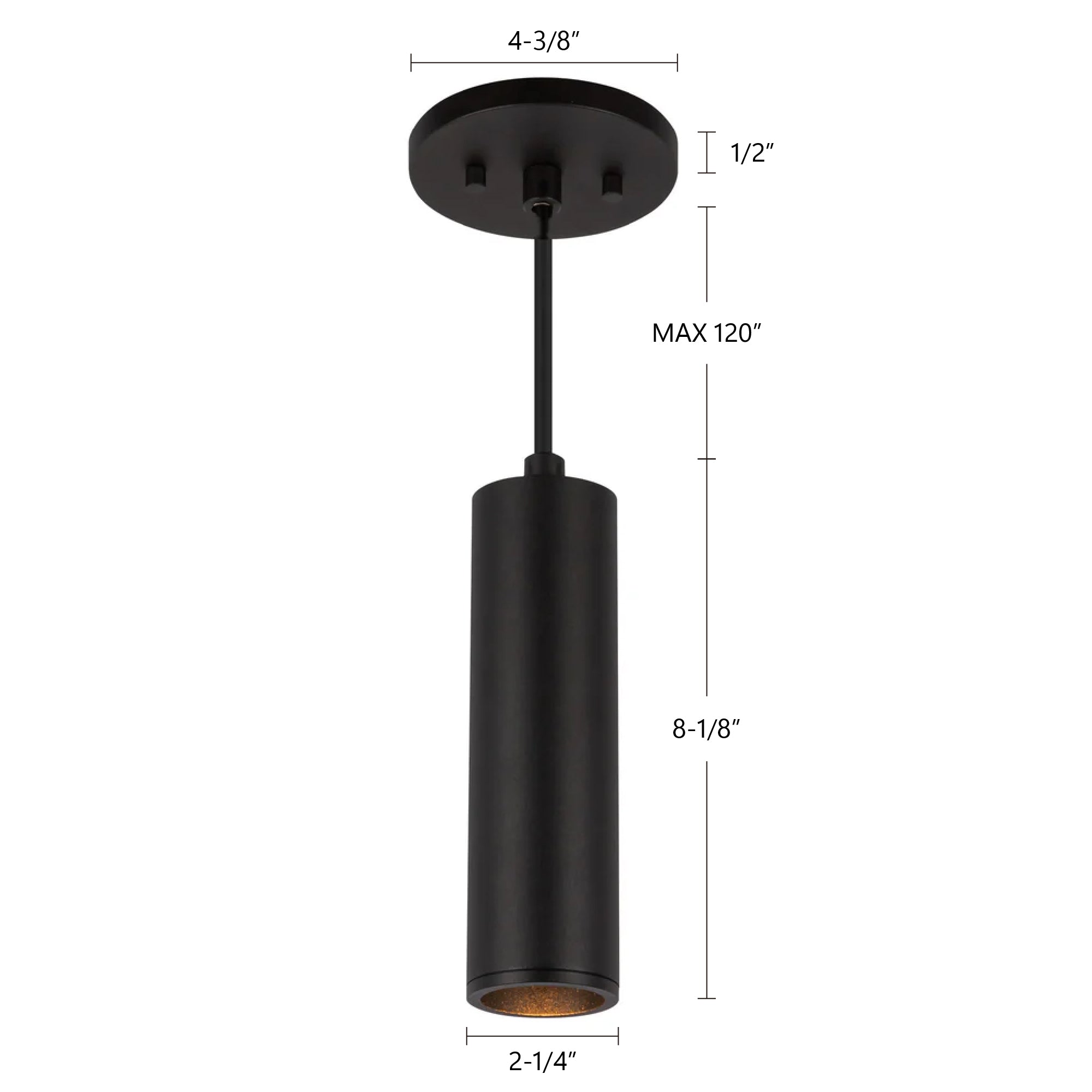 Lorna 8-in (2-in Dia.) Aluminum Pendant