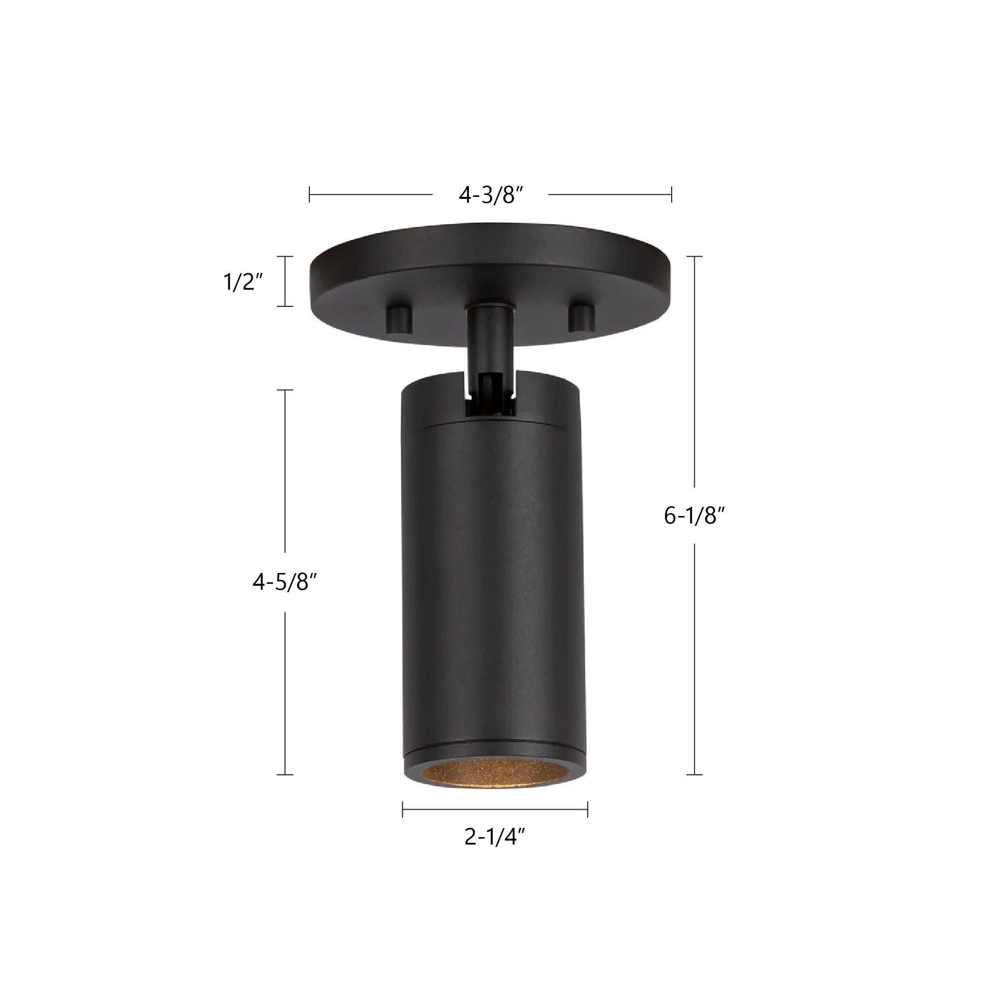 Lorna 6-in Aluminum Adjustable LED Ceiling Mount
