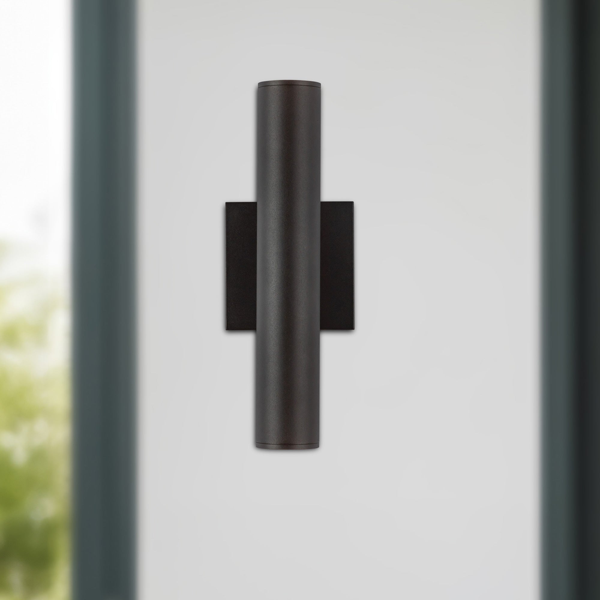 Lorna 12-in (2-in Dia.) Aluminum Up & Down Wall Sconce