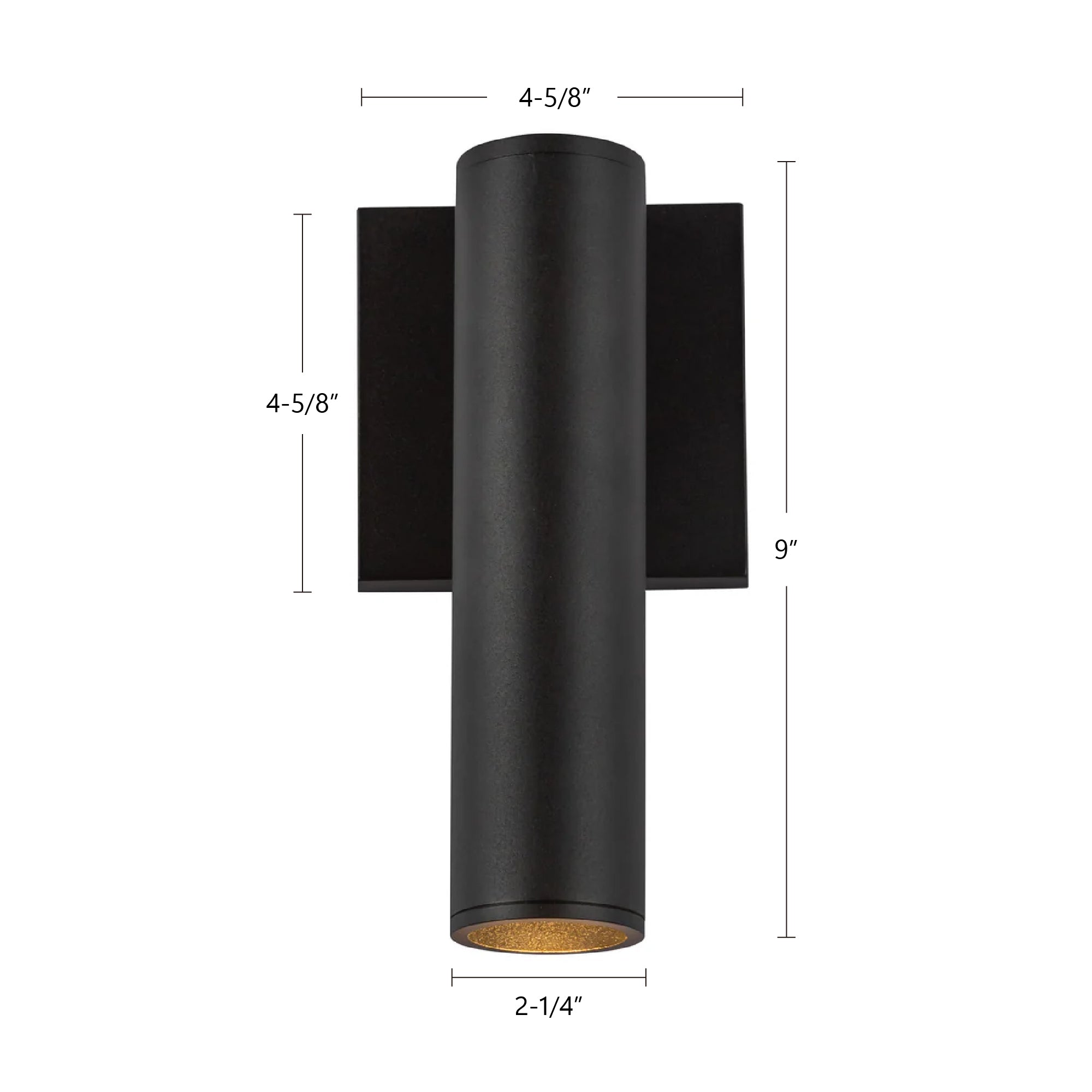 Lorna 9-in (2-in Dia.) Aluminum Outdoor Wall Sconce