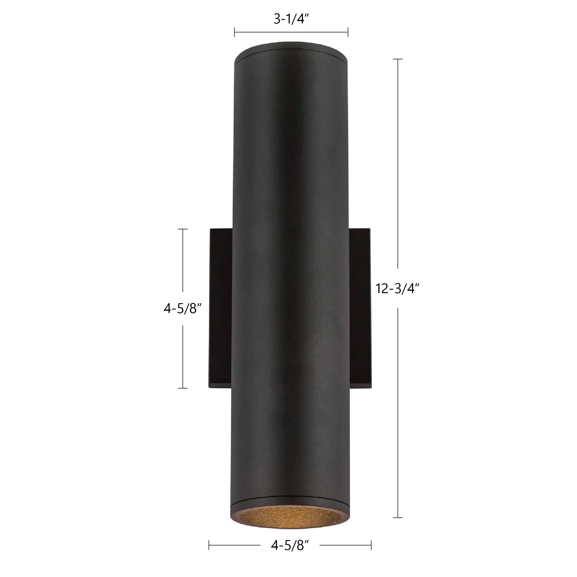 Lorna 12-in (3-in Dia.) Aluminum Up & Down Wall Sconce