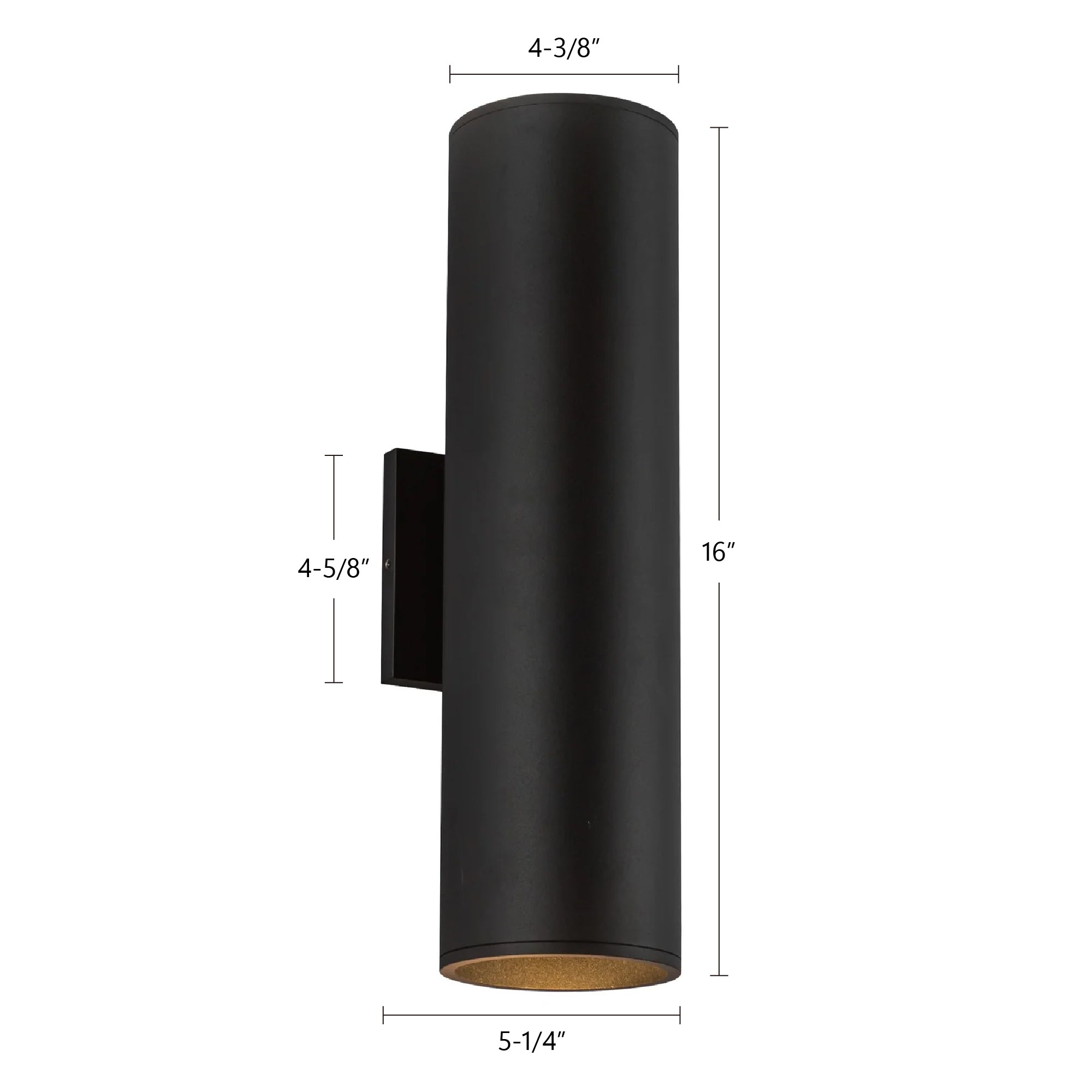 Lorna 16-in (4-in Dia.) Aluminum Up & Down Wall Sconce