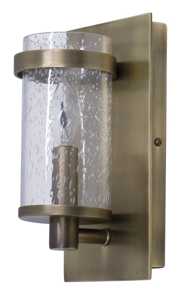 5-inch Lake Shore Antique Brass Wall Sconce