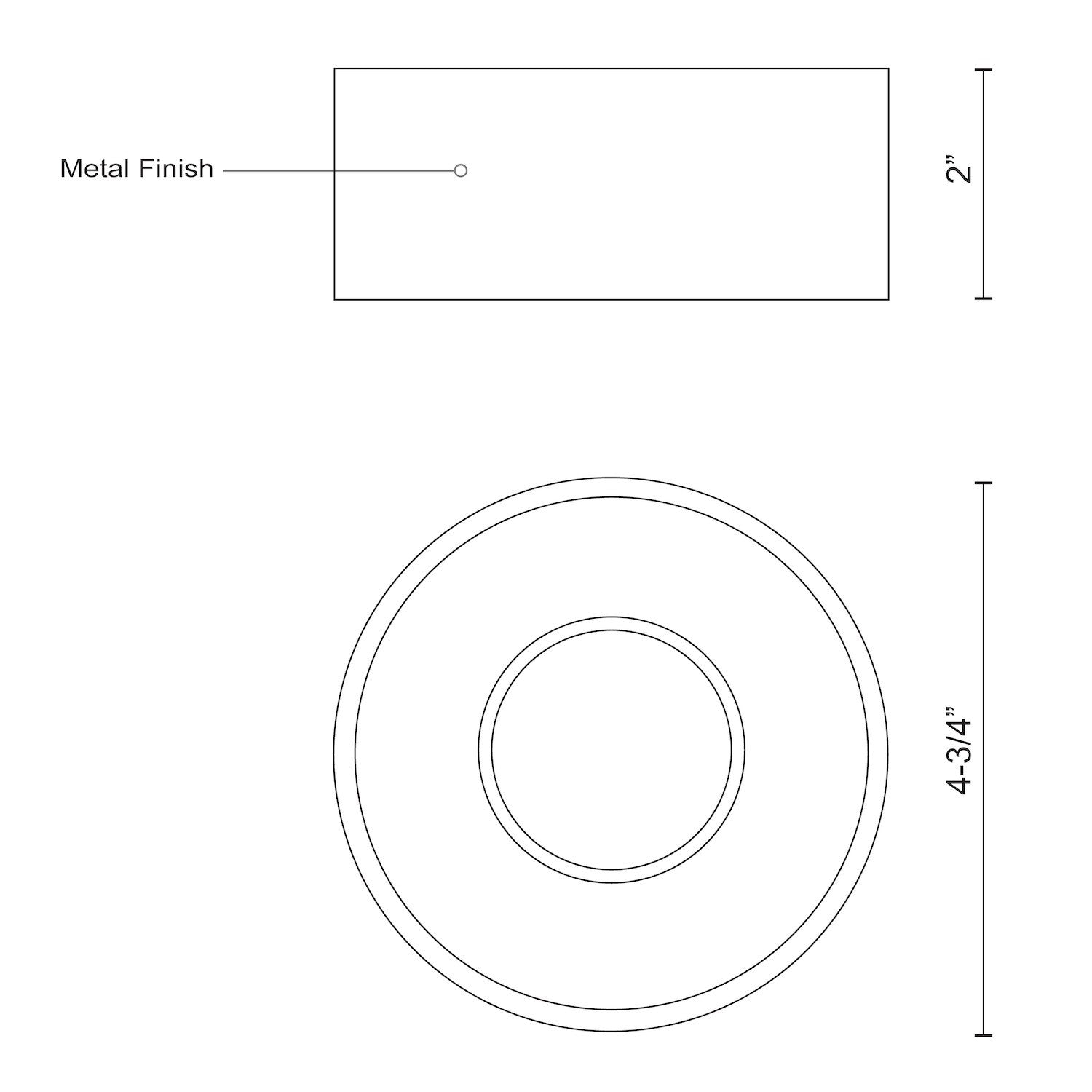 Lucci 5-in Aluminum Flush Mount