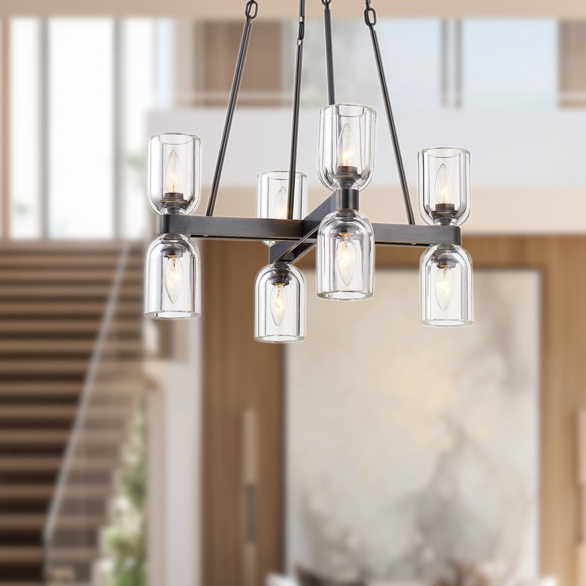Lucian 22-in Steel Chandelier
