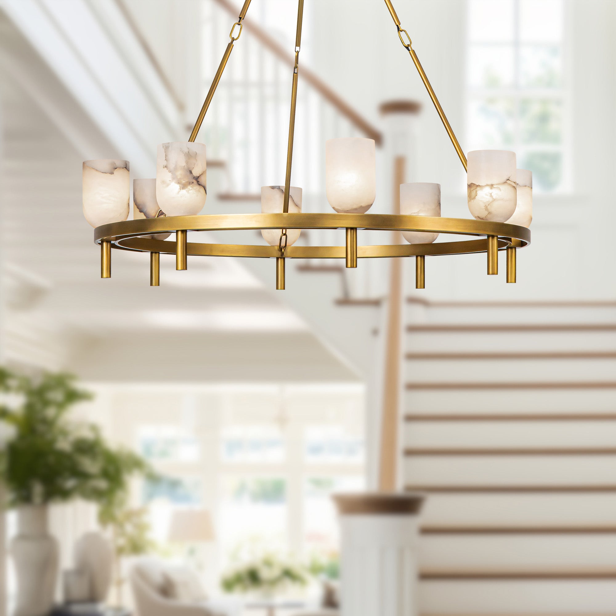 Lucian 36-in Steel Chandelier