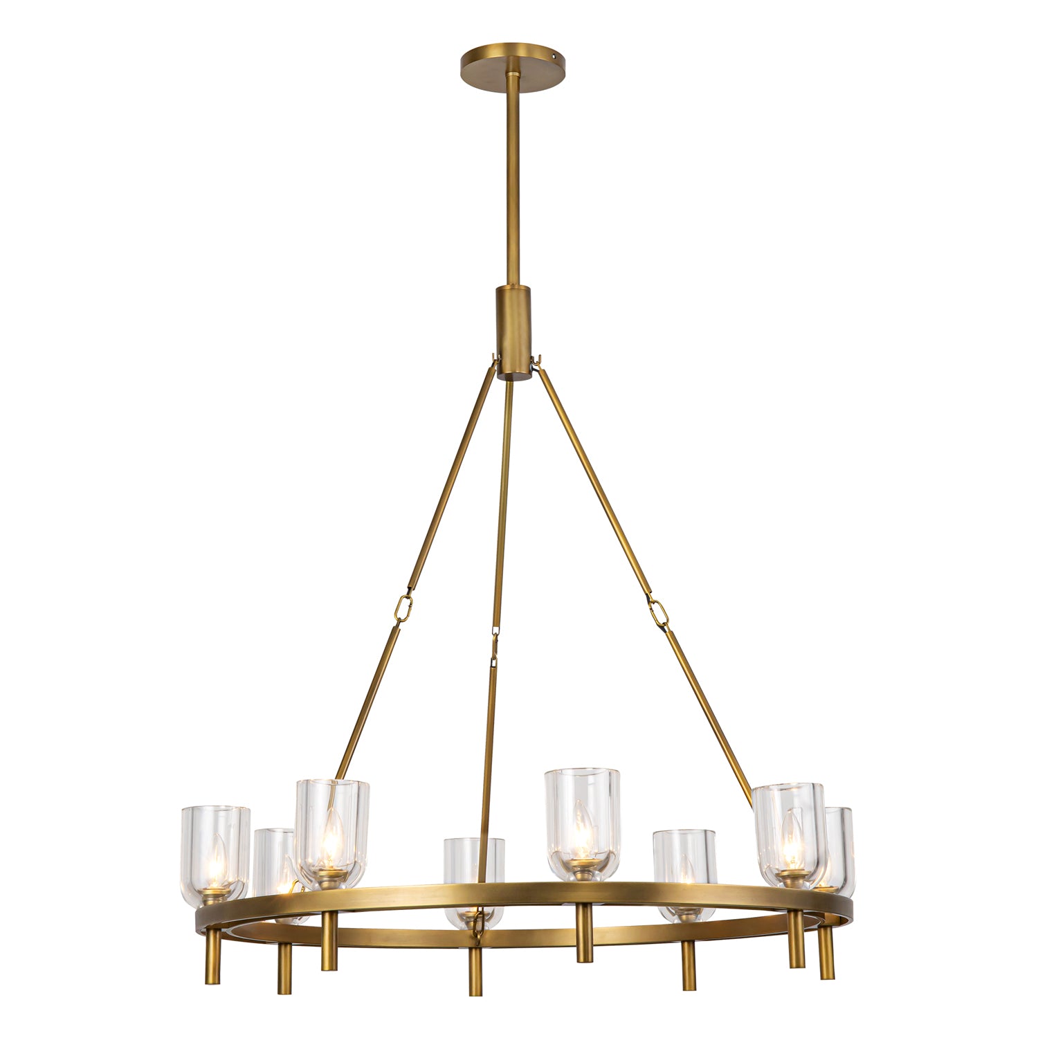 Lucian 36-in Steel Chandelier