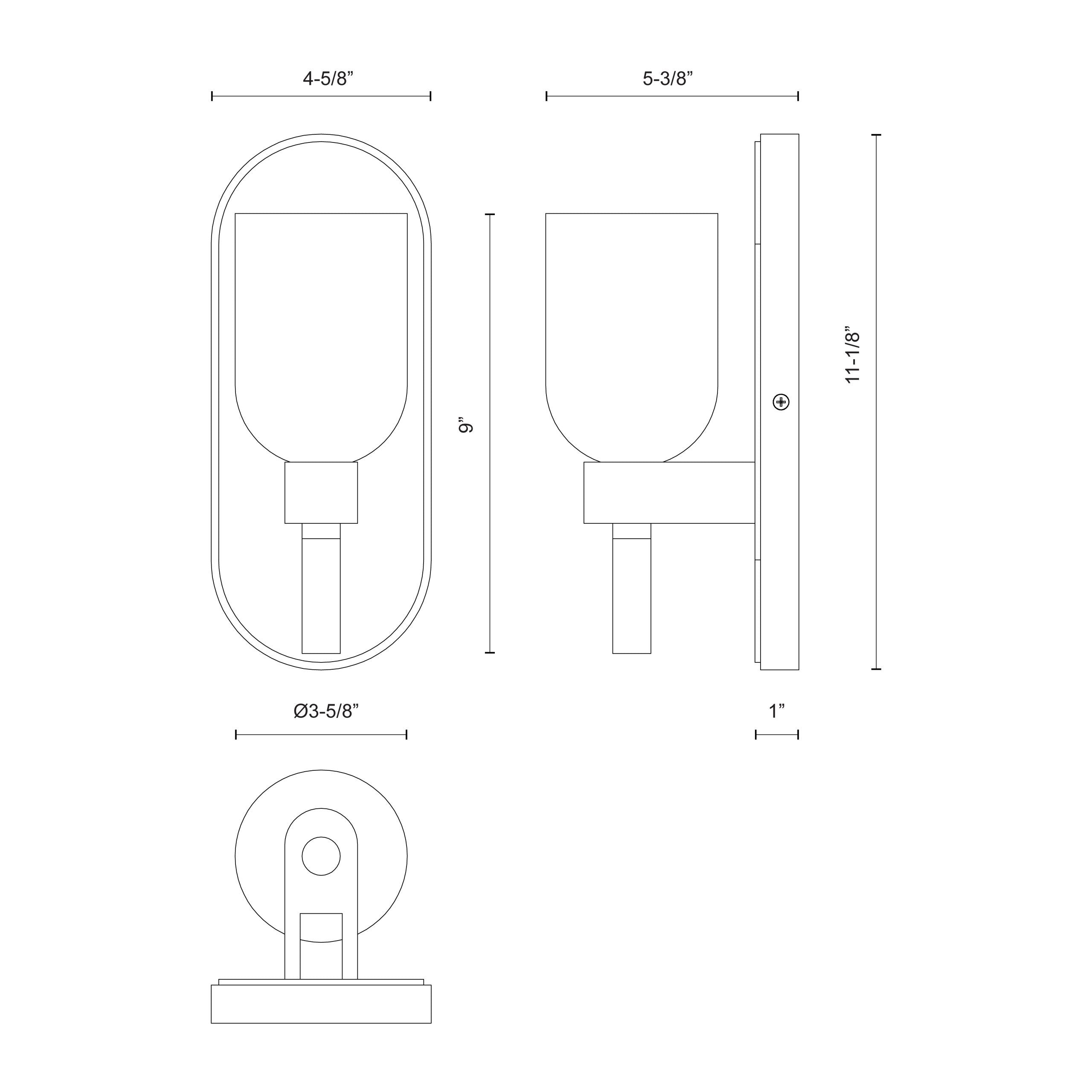 Lucian 9-in Steel Vanity Light