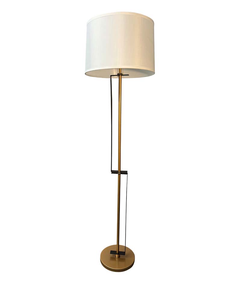 65-inch Lyndon Heritage Gold Black Accent Floor Lamp