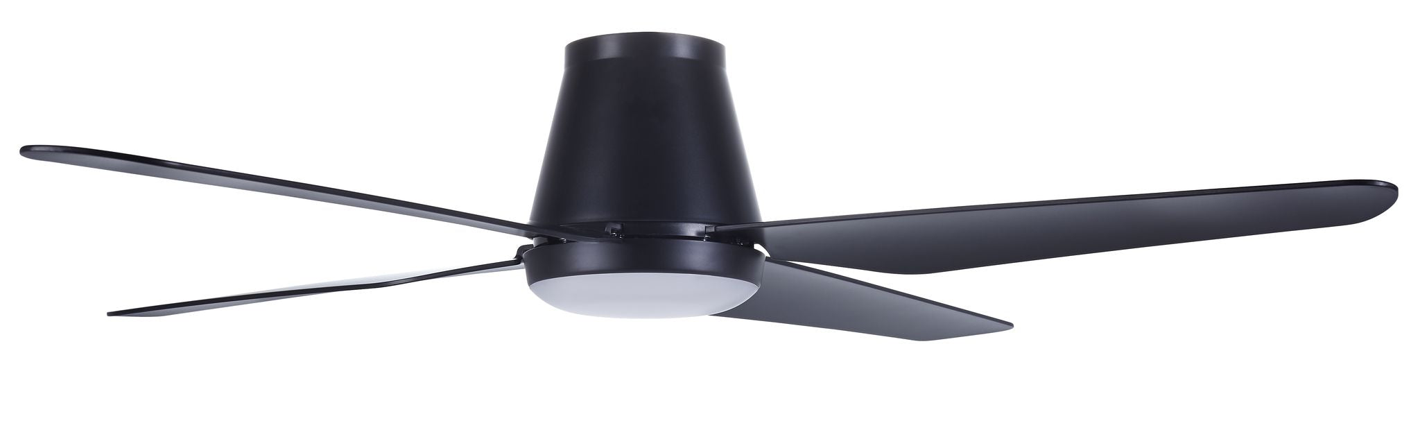 Aria Hugger 52 Inch Black Fan with 1 Light and Remote