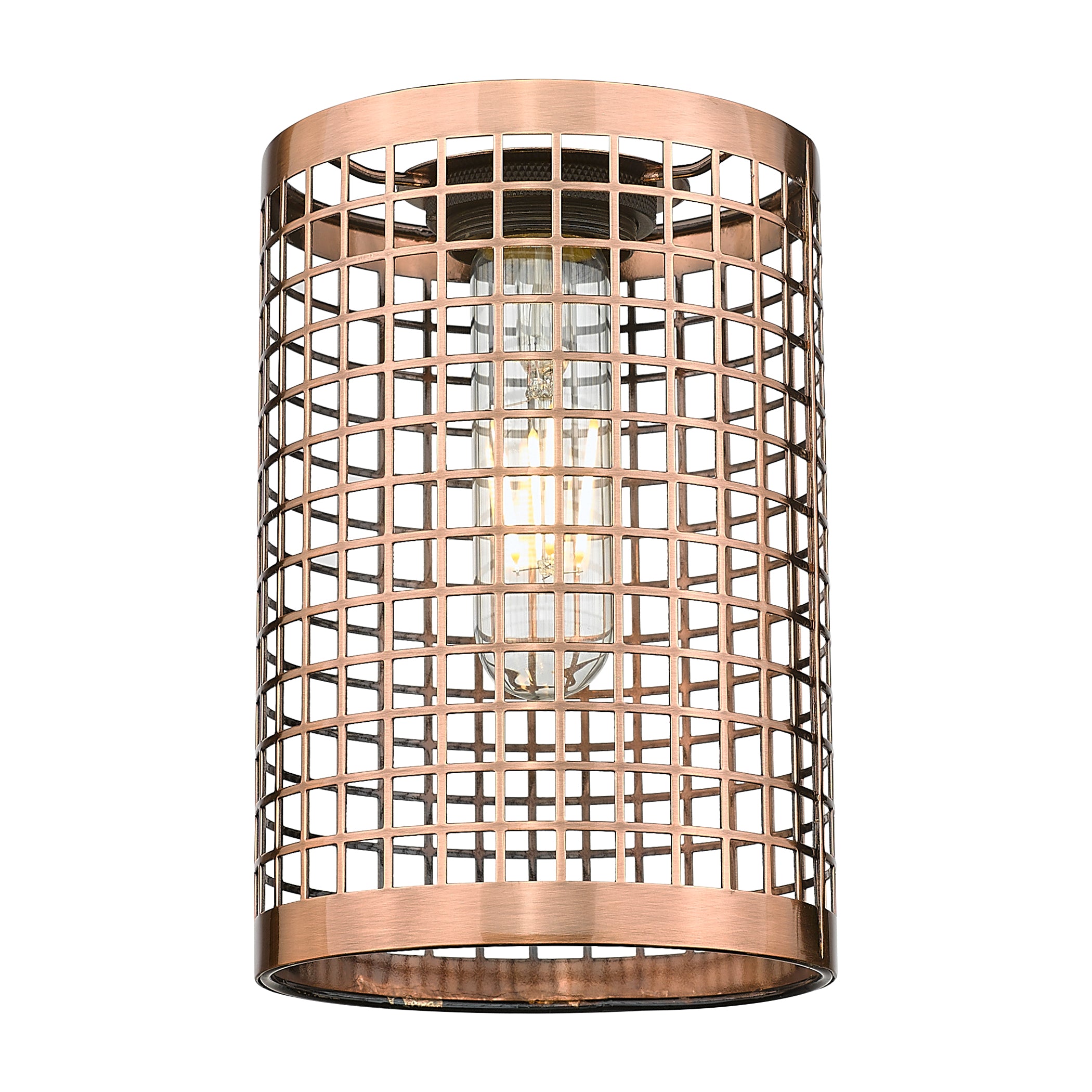 Downtown Urban Metal Shade Antique Brass Steel