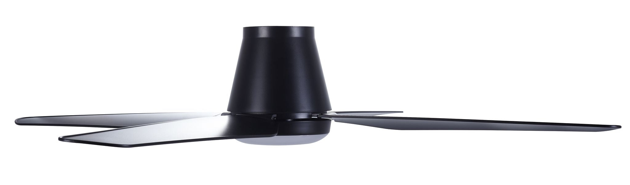 Aria Hugger 52 Inch Black Fan with 1 Light and Remote