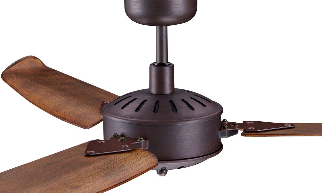 56 Inch Indoor Outdoor Bronze Ceiling Fan in Oil Rubbed Bronze with Remote