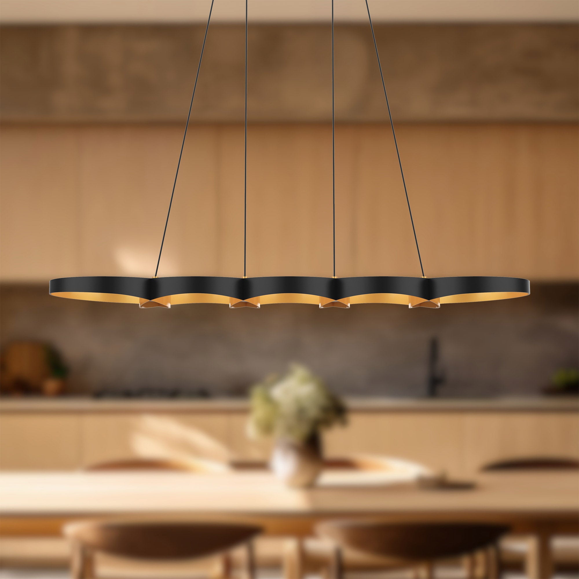 Maestro 38-in Steel Linear Pendant