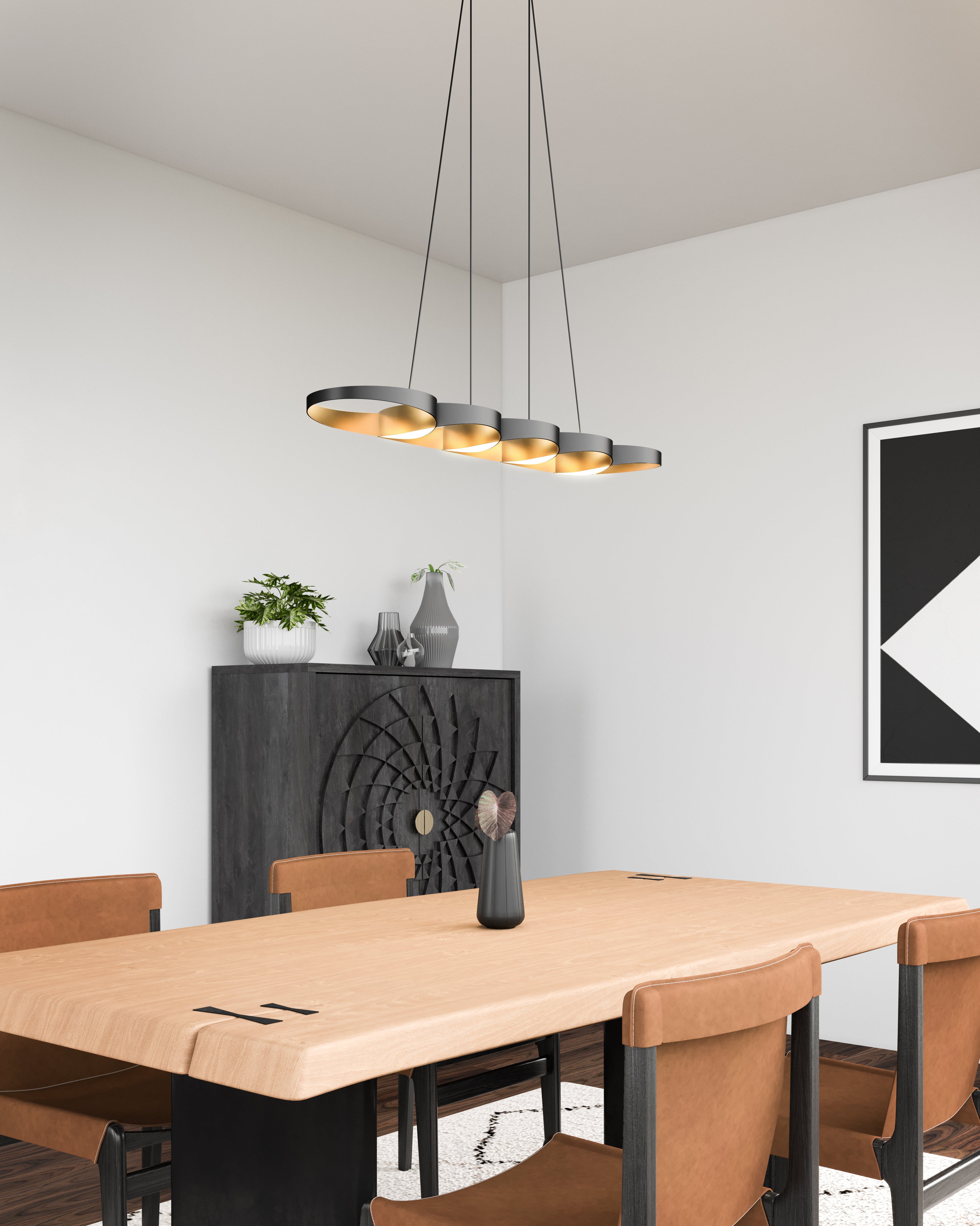 Maestro 38-in Steel Linear Pendant