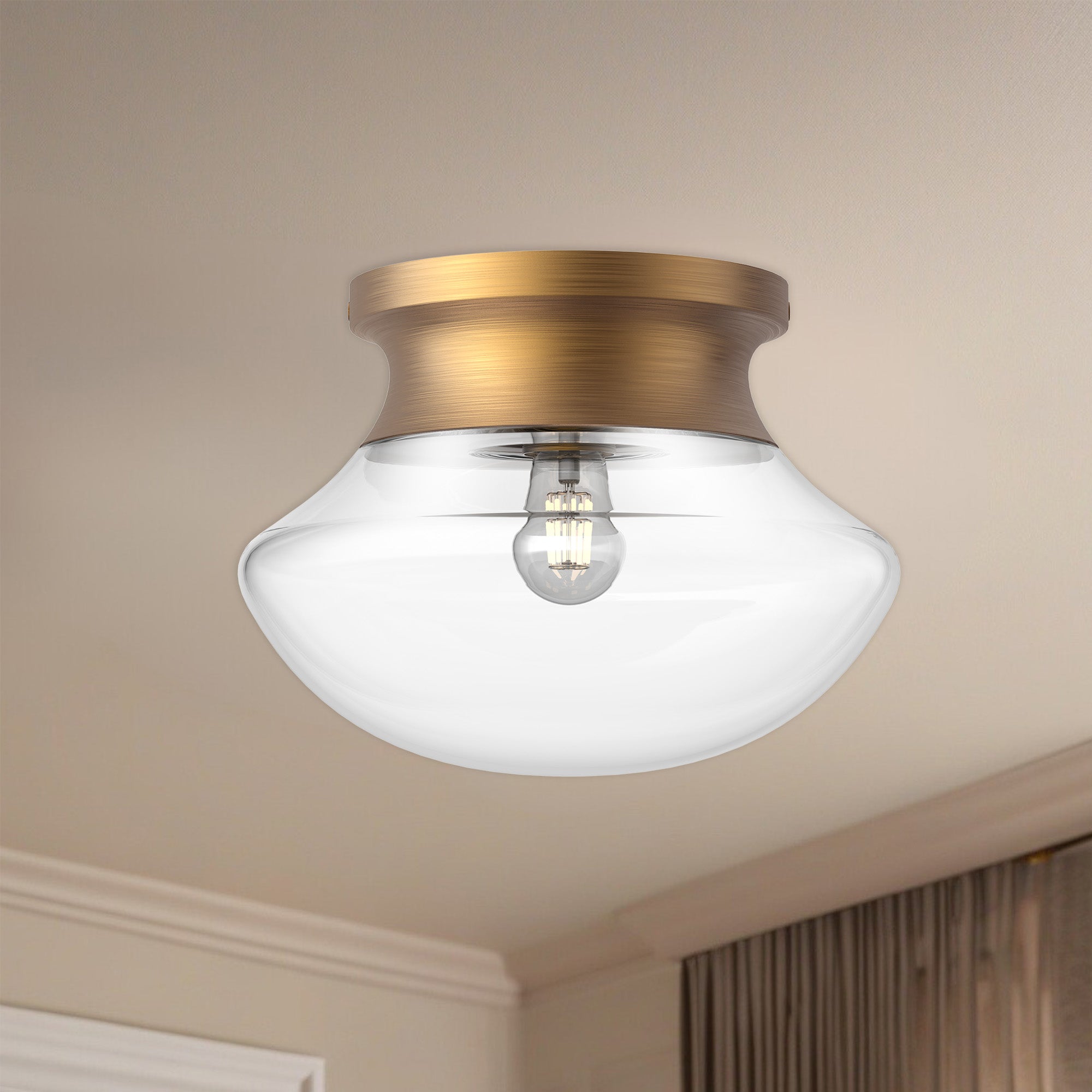 Marcel 11-in Steel Flush Mount