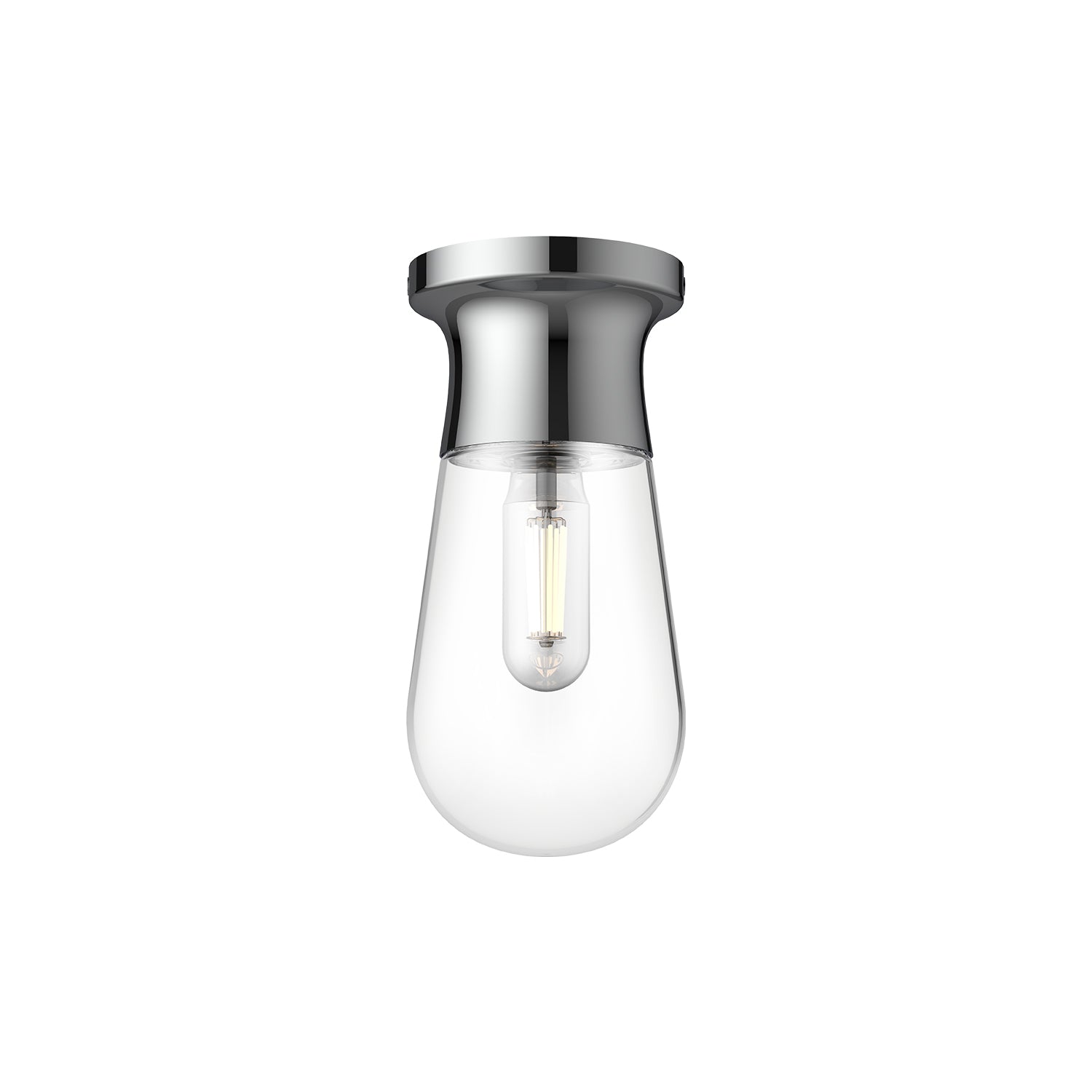 Marcel 5-in Steel Semi-Flush Mount