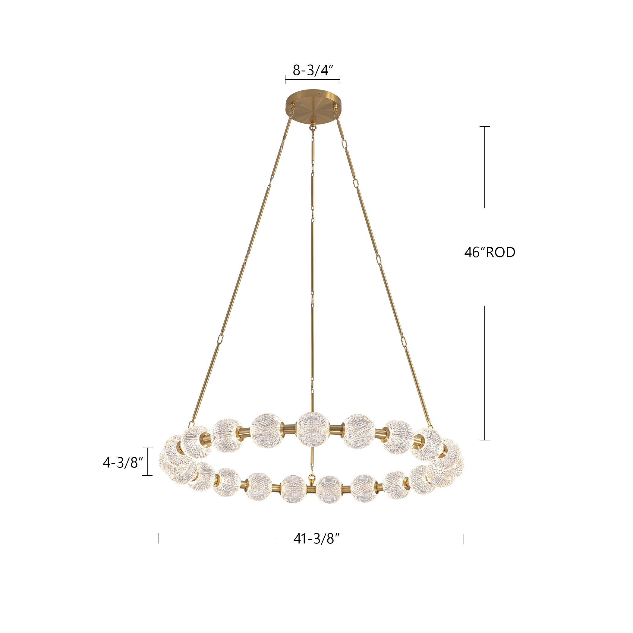 Marni 41-in Aluminum Chandelier