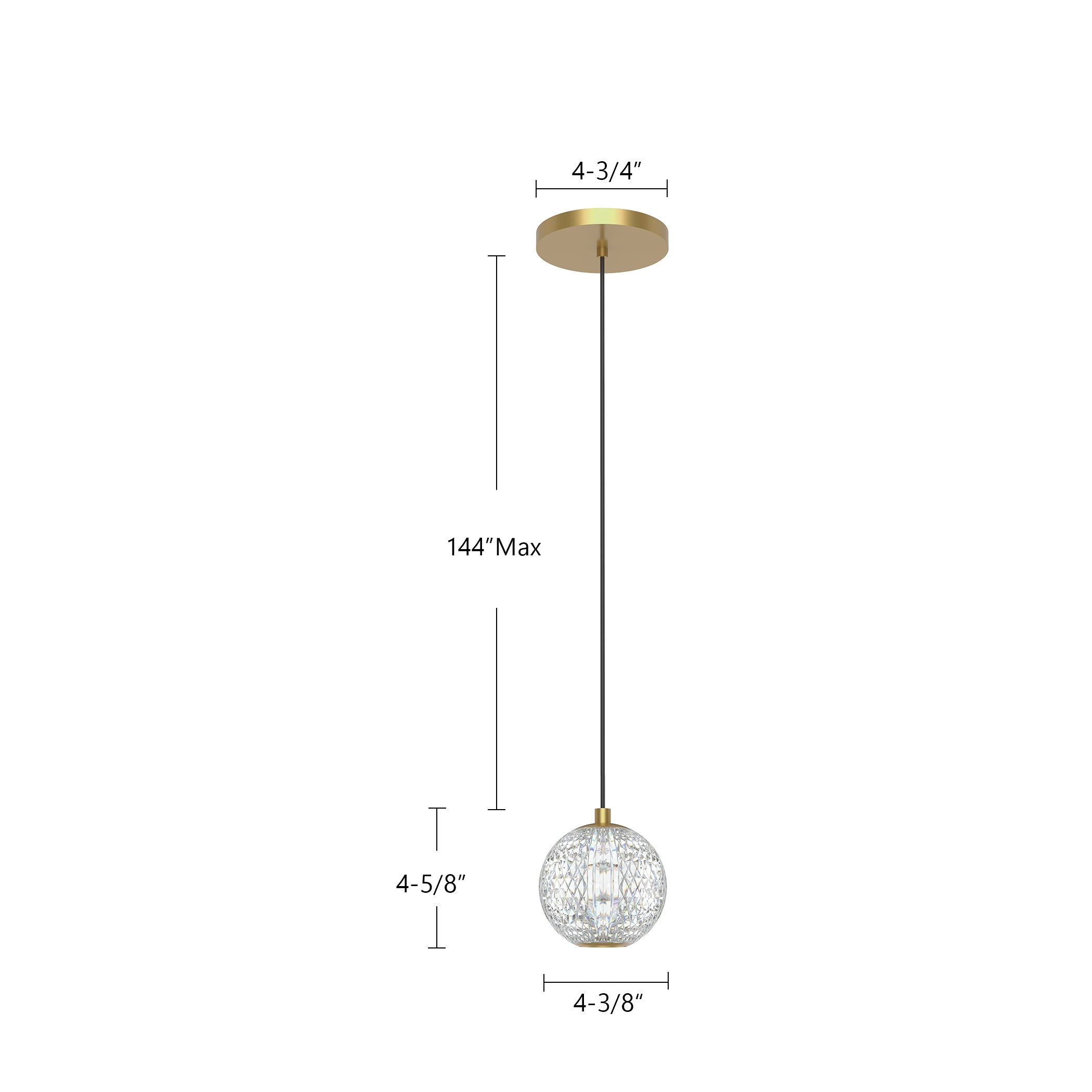 Marni 5-in Aluminum Pendant