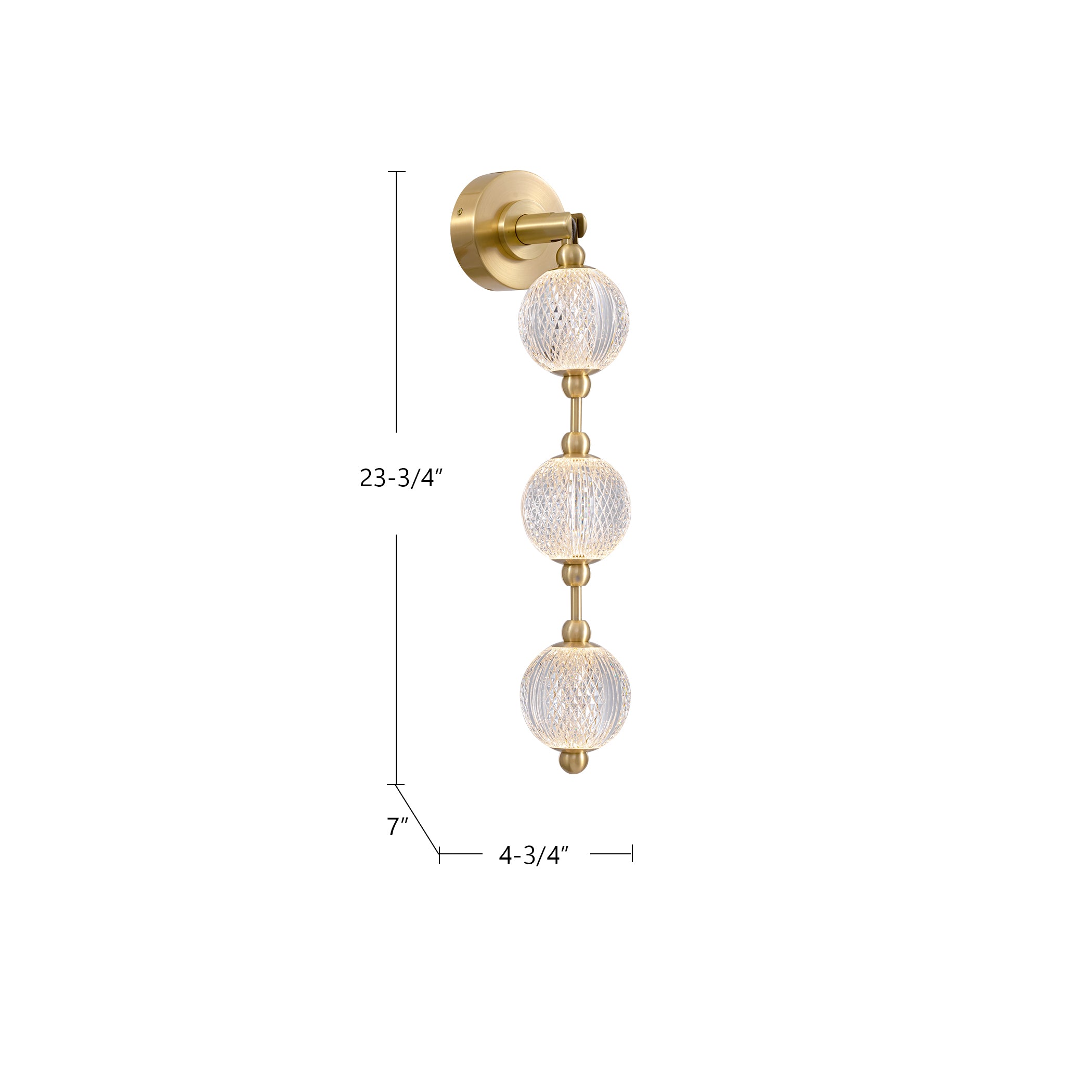 Marni 23-in Aluminum Vanity Light