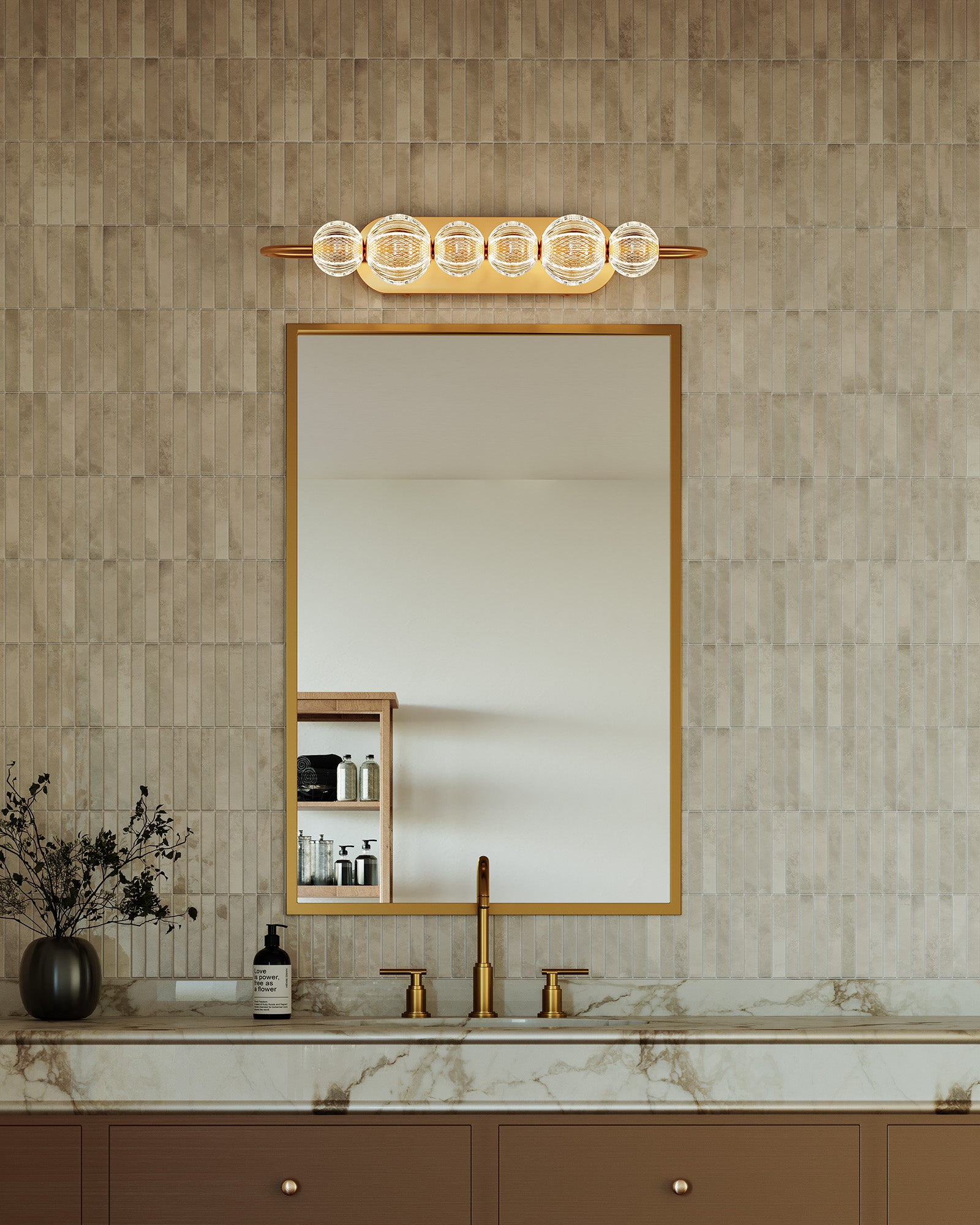 Marni 28-in Aluminum Vanity Light