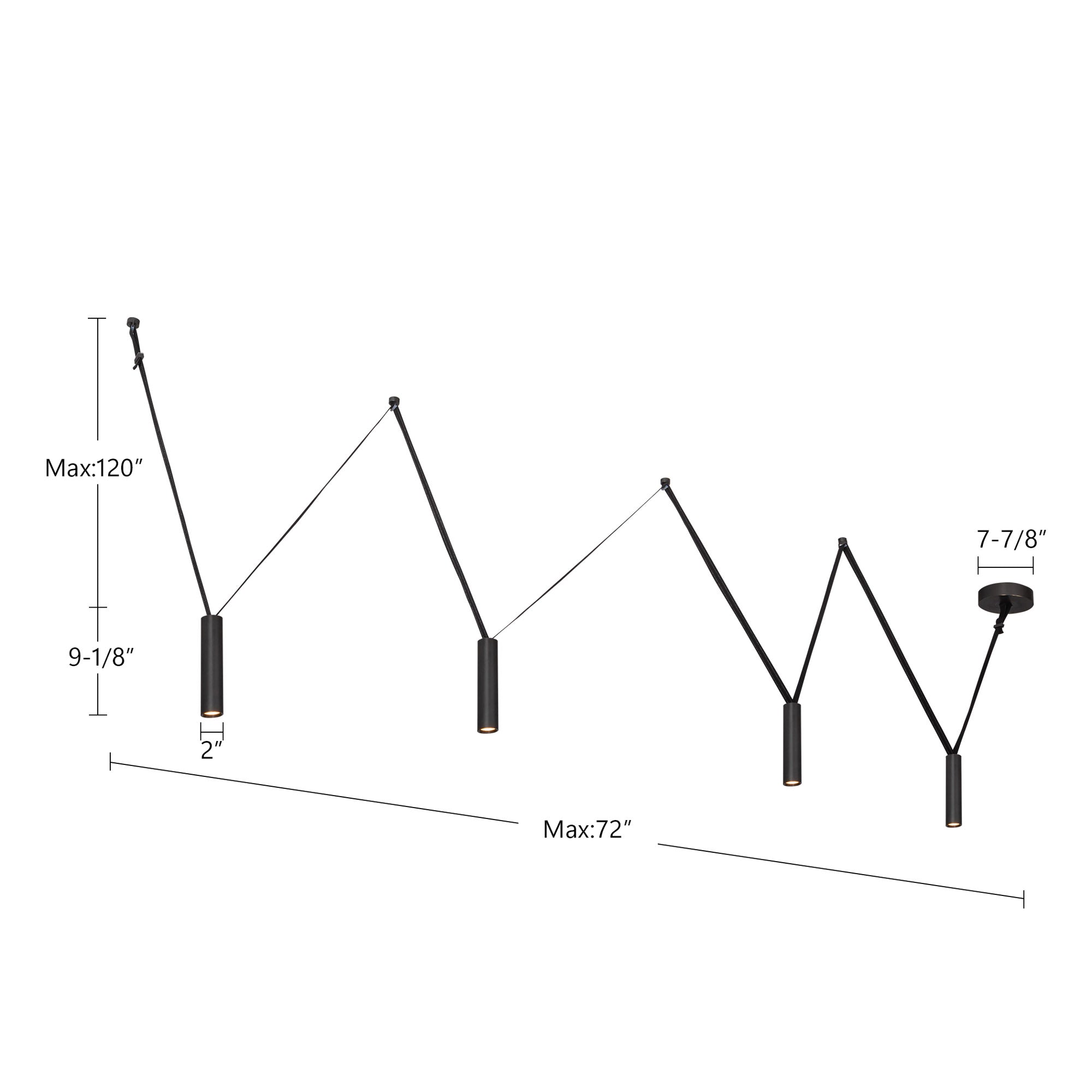 Mason 4 Light Aluminum Linear Pendant