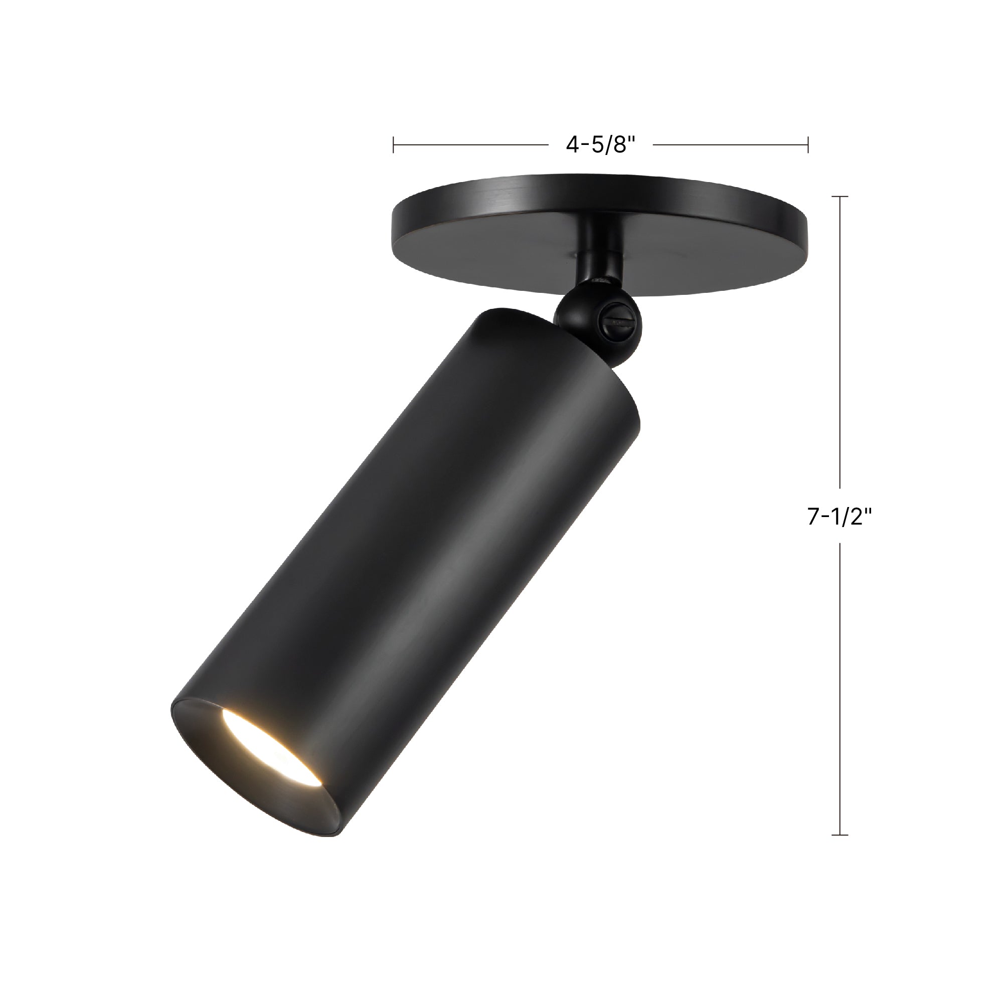 Mason 5-in Aluminum Semi-Flush Mount