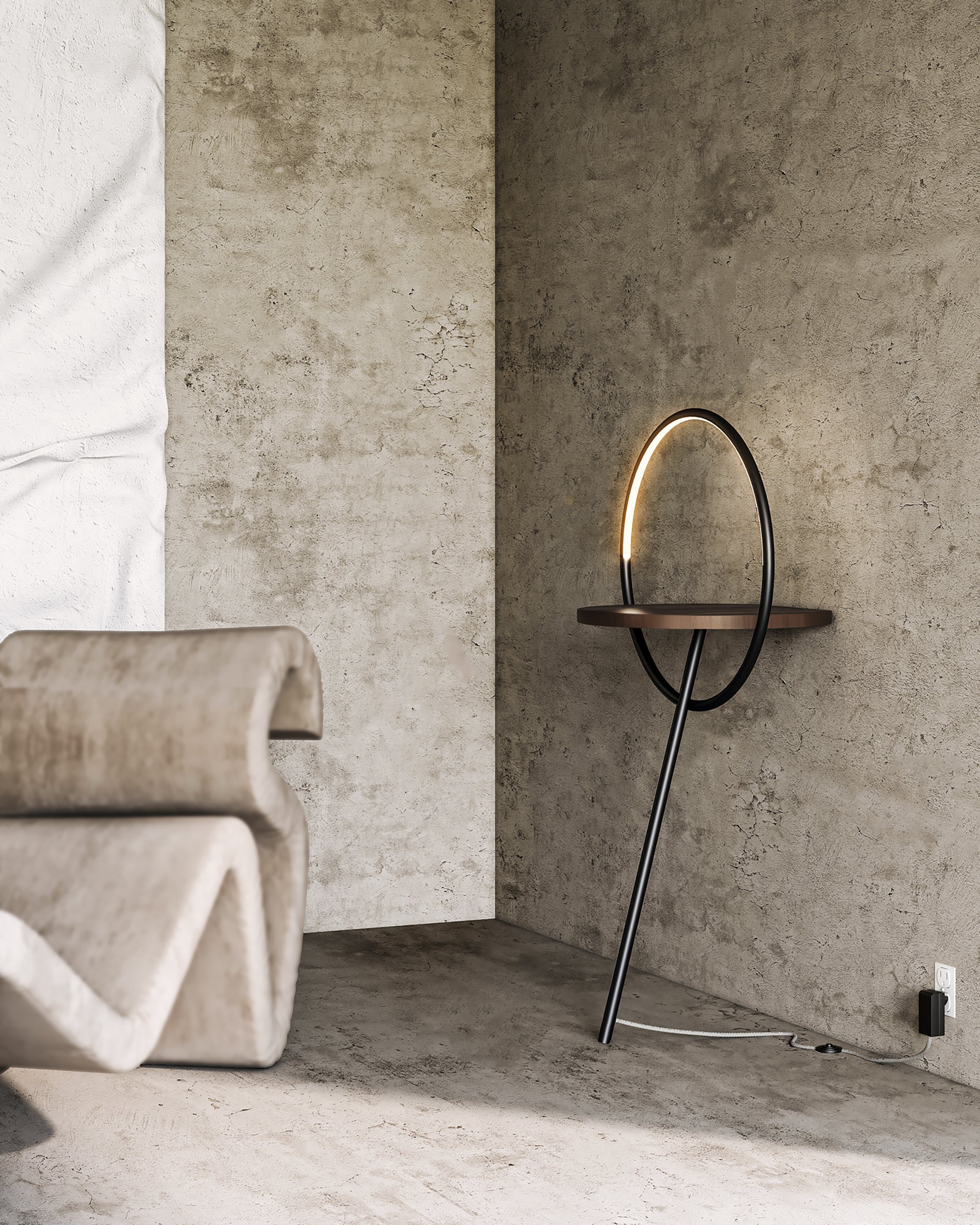 Maya 18-in Steel Floor Lamp