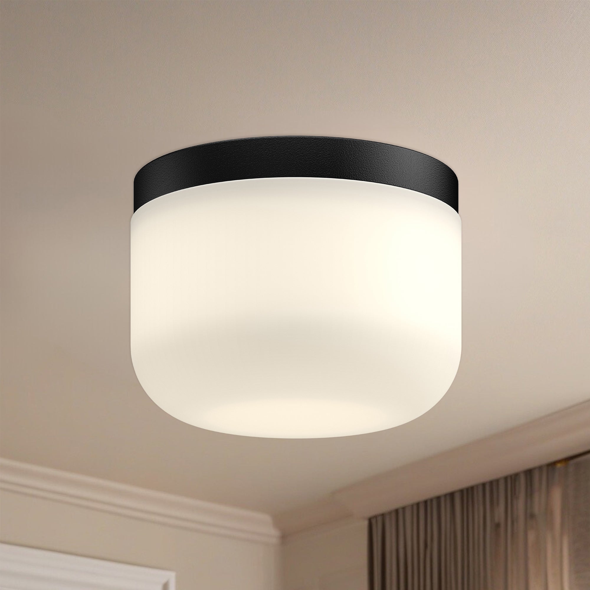 Mel 5-in Aluminum Flush Mount