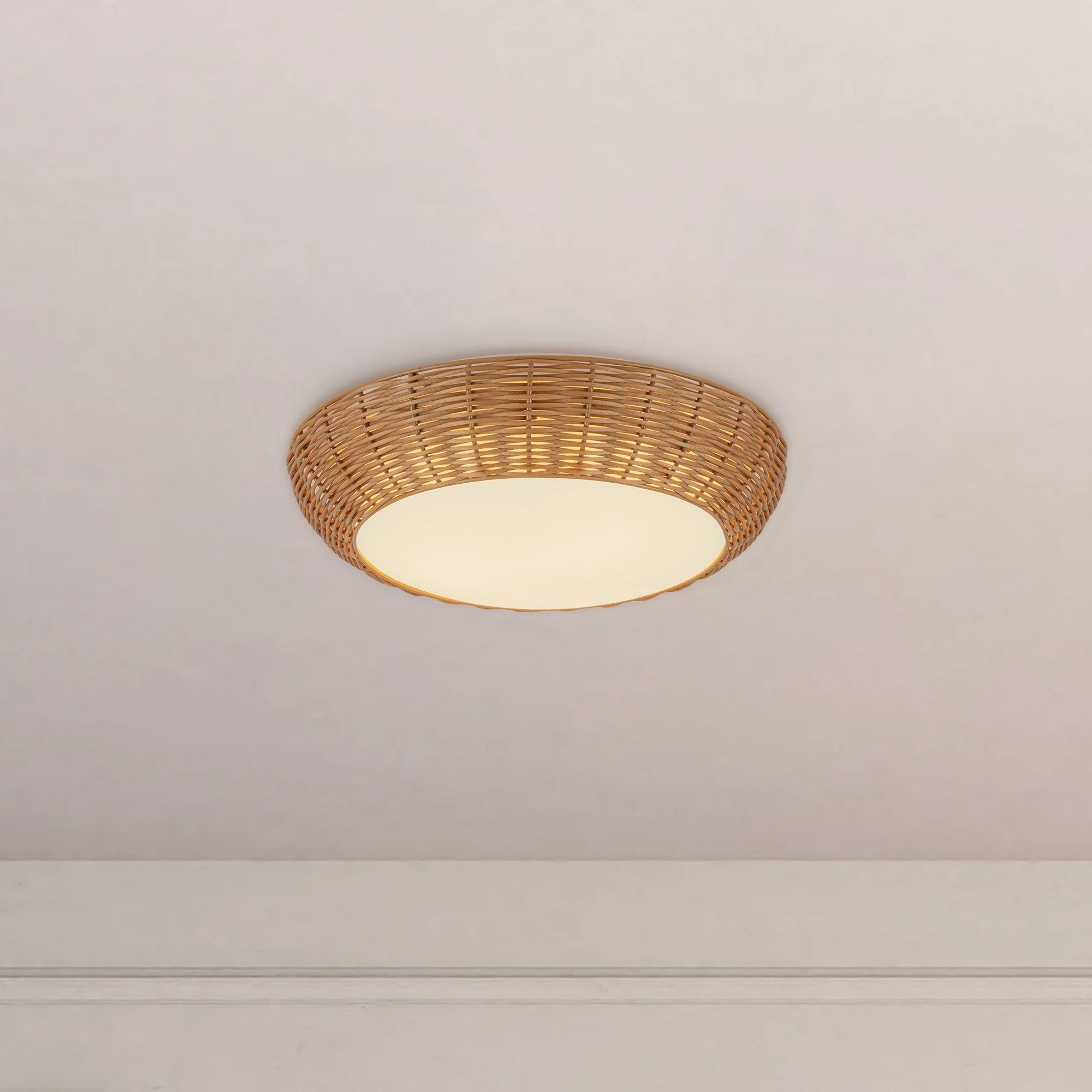 Merida 14-in Steel Flush Mount