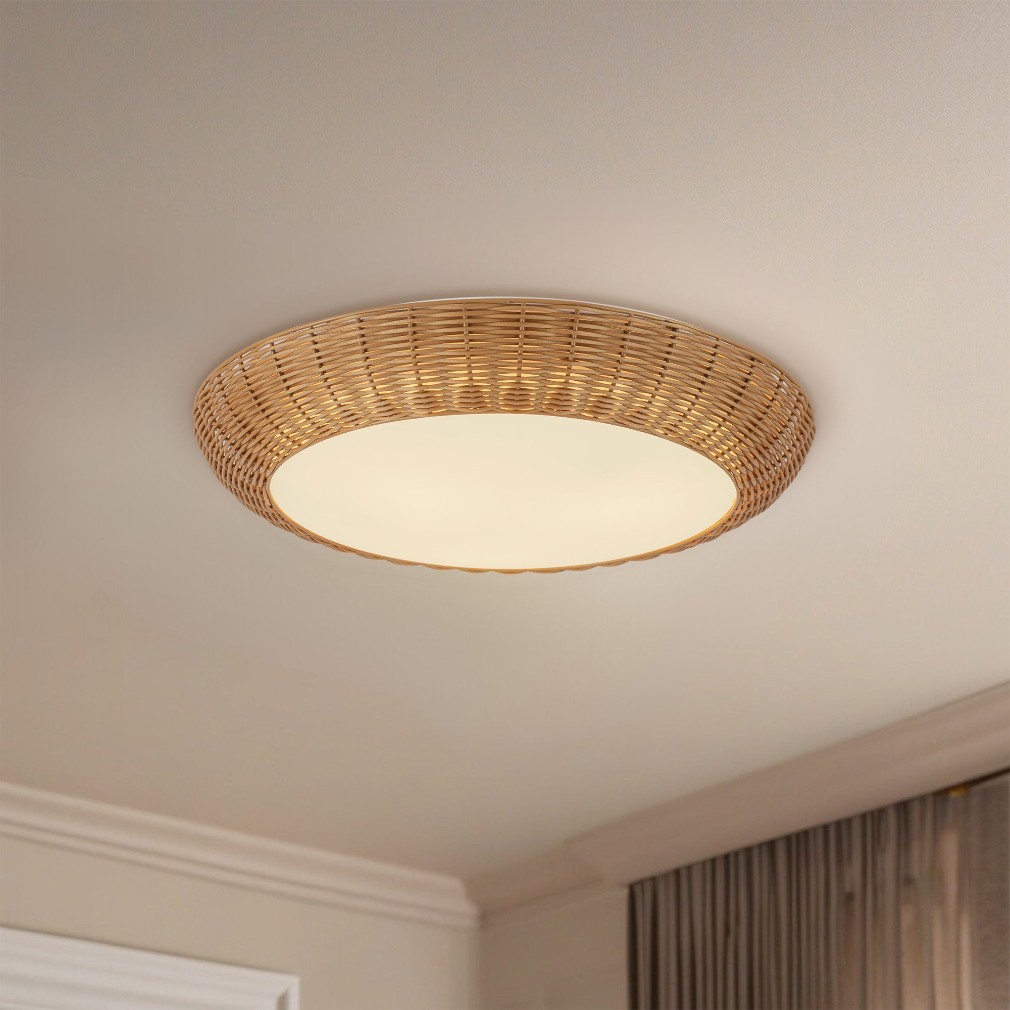 Merida 21-in Steel Flush Mount