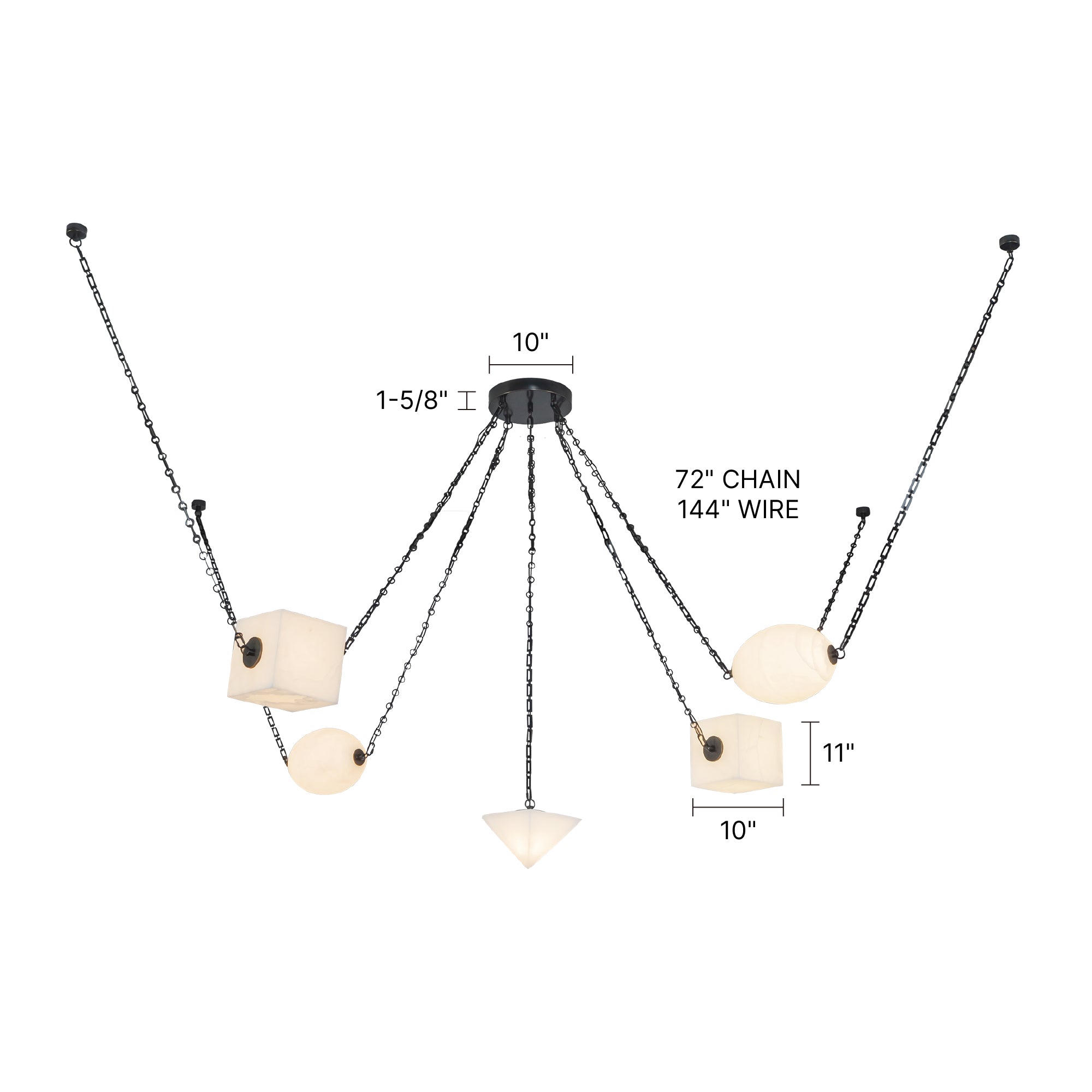 Mineral 5-Light Steel Chandelier