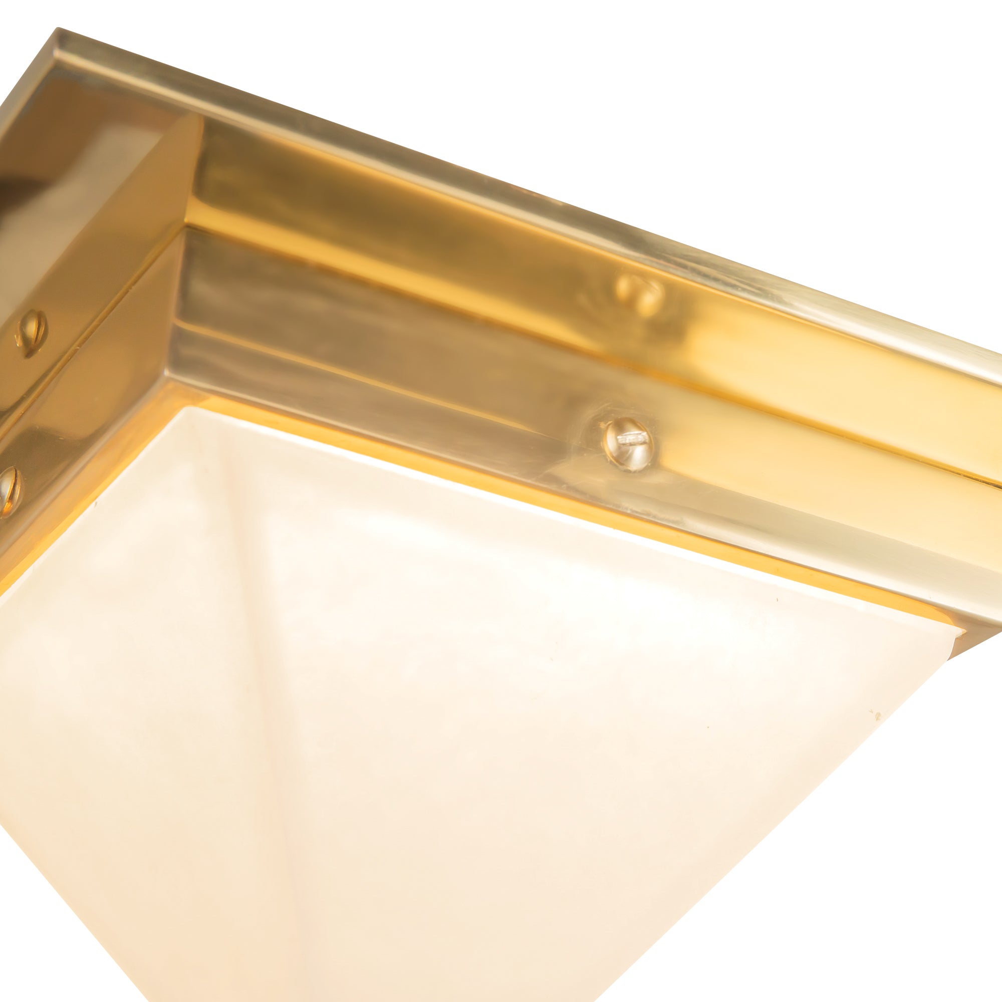 Mineral 8-in Brass Triangular Flush Mount