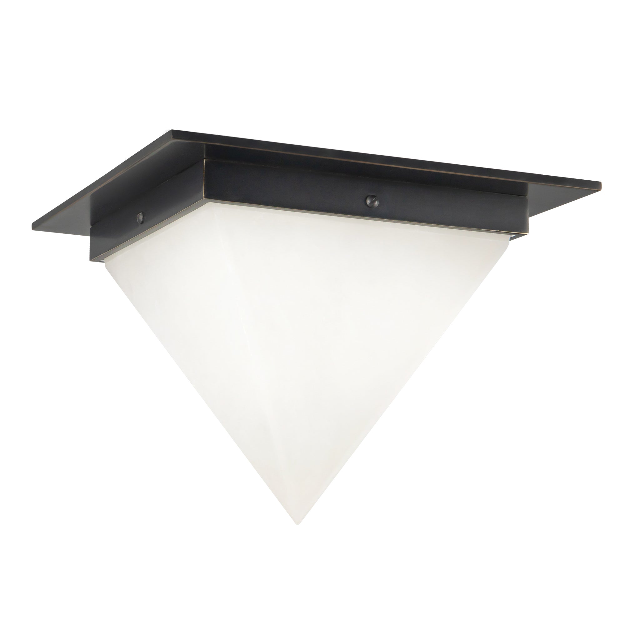 Mineral 11-in Brass Triangular Flush Mount